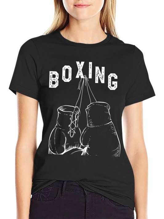 Boxing Gloves Graphic T-Shirt - Black