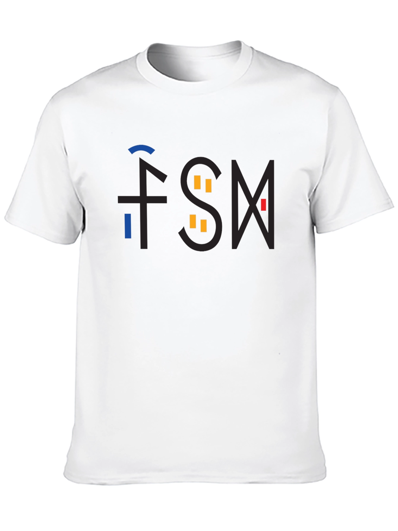 Abstract FSM Graphic Black T-Shirt