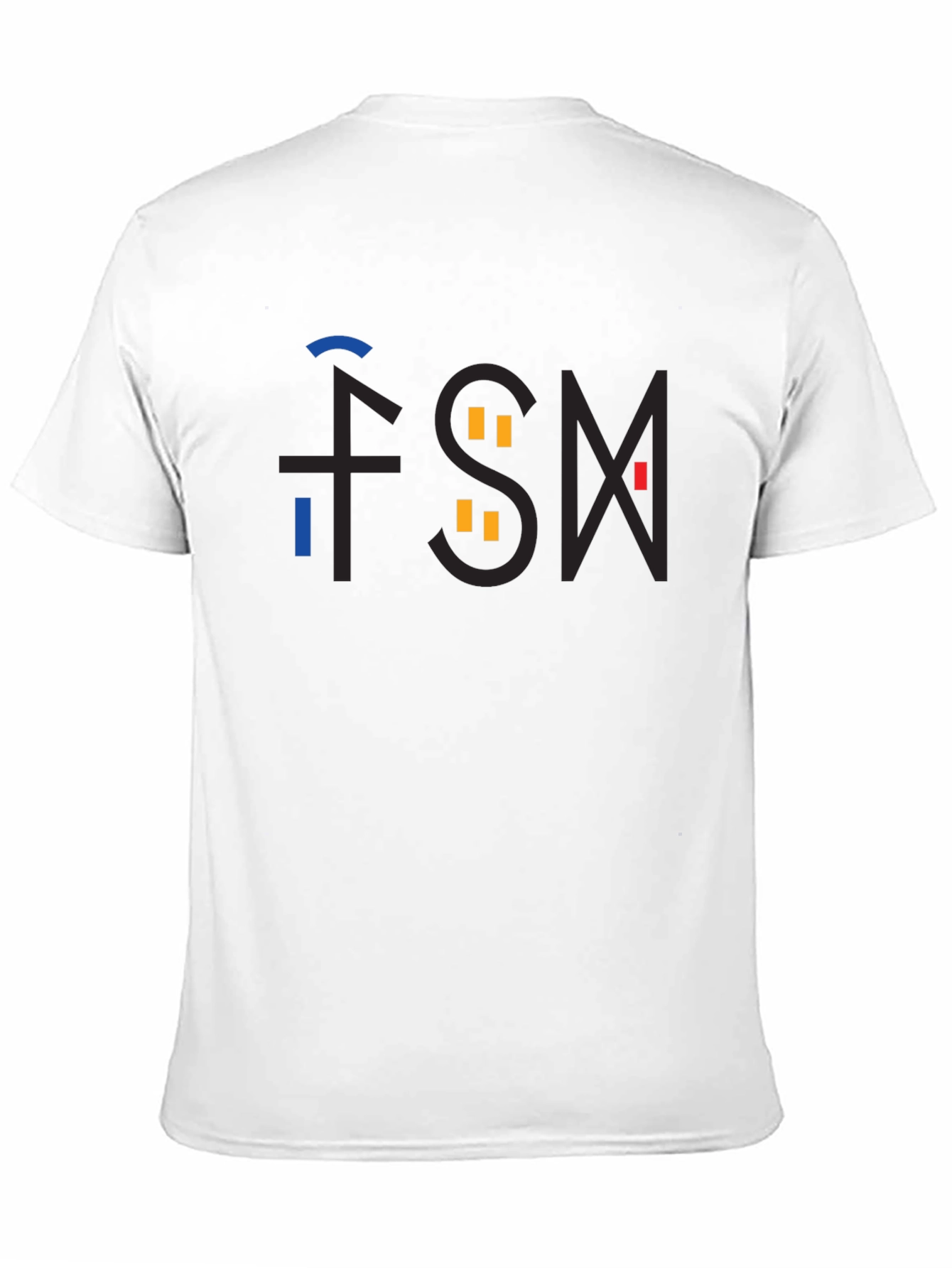 Abstract FSM Graphic Black T-Shirt