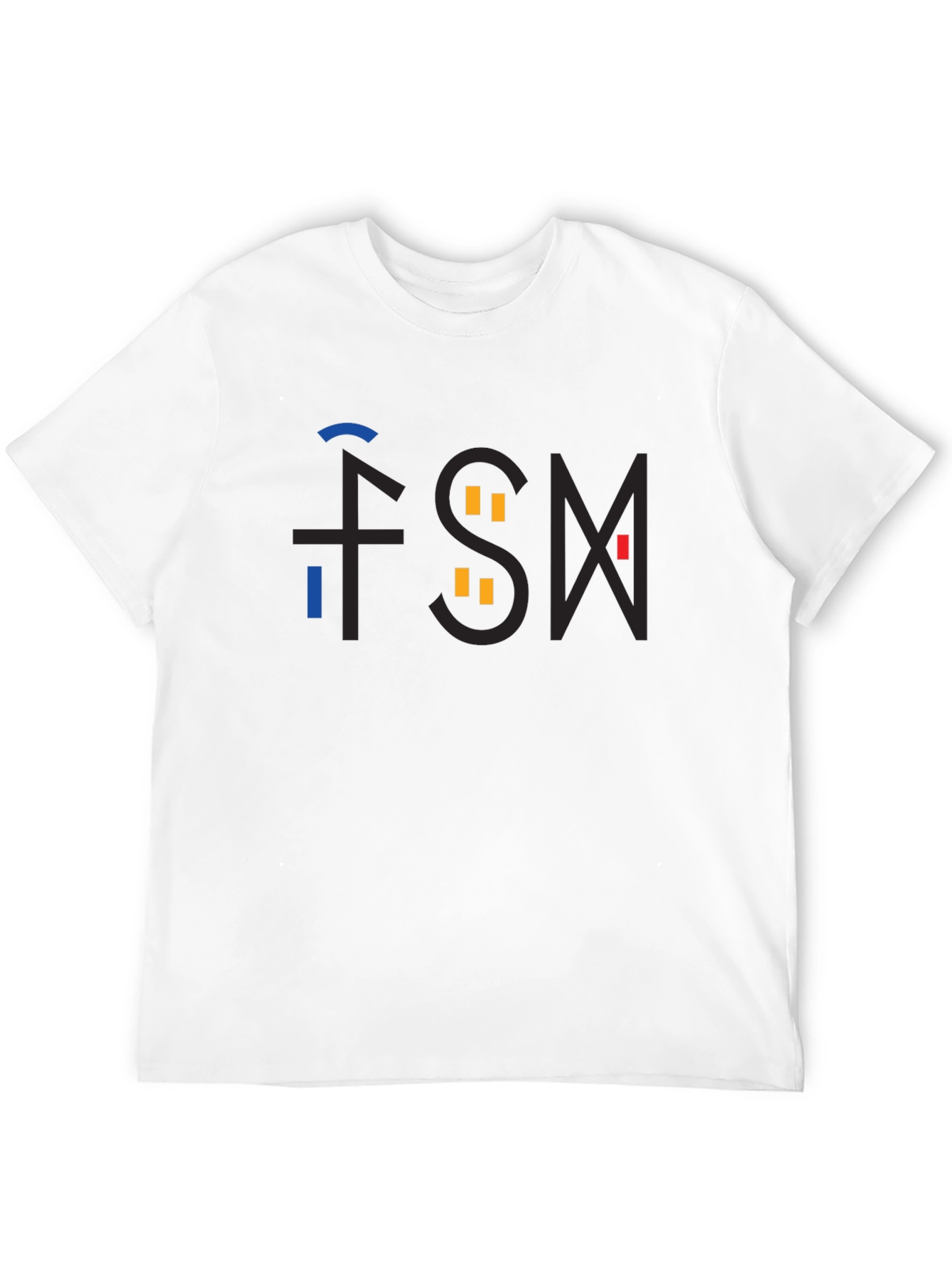Abstract FSM Graphic Black T-Shirt