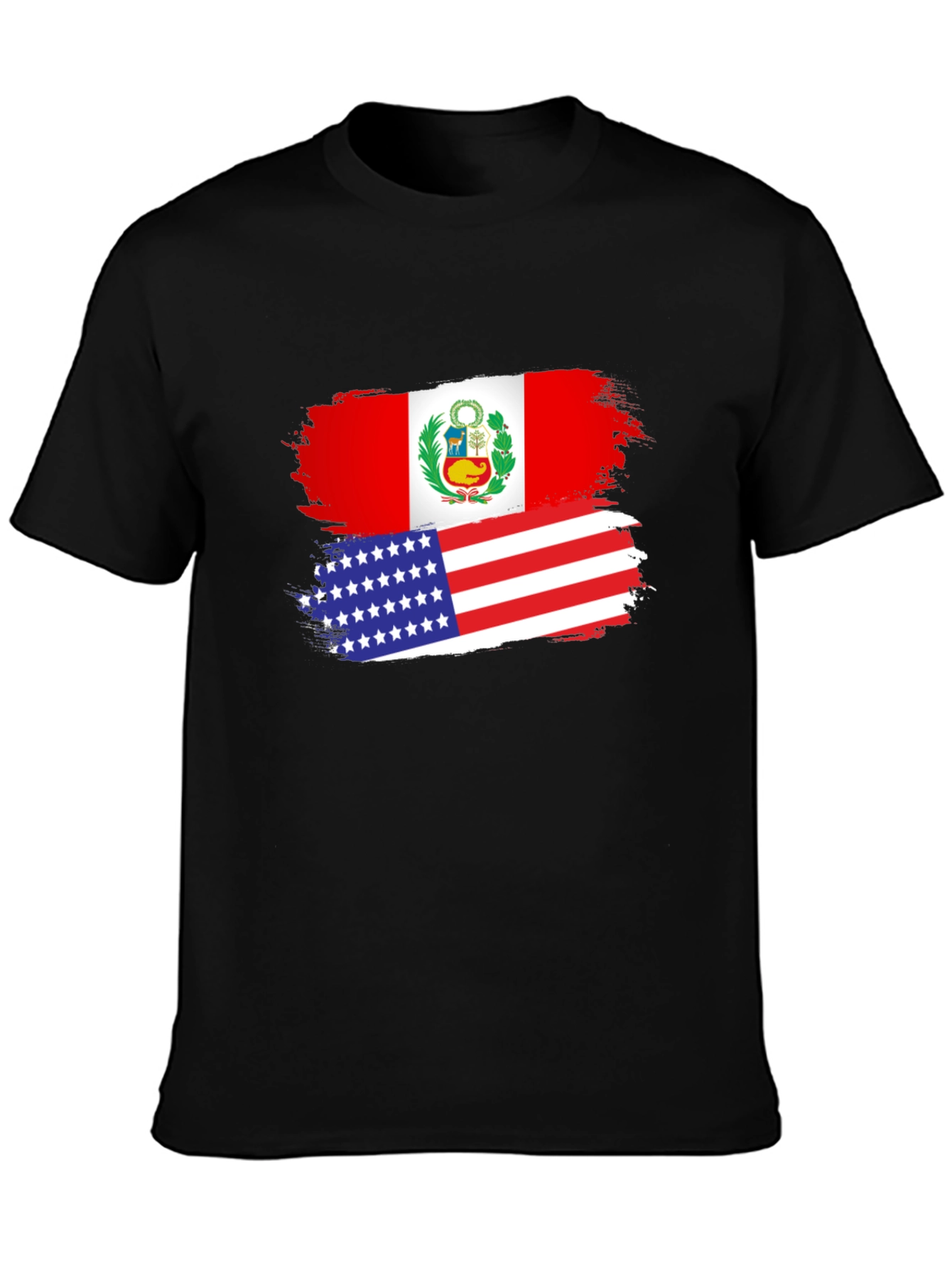Peru USA Flag Graphic T-Shirt