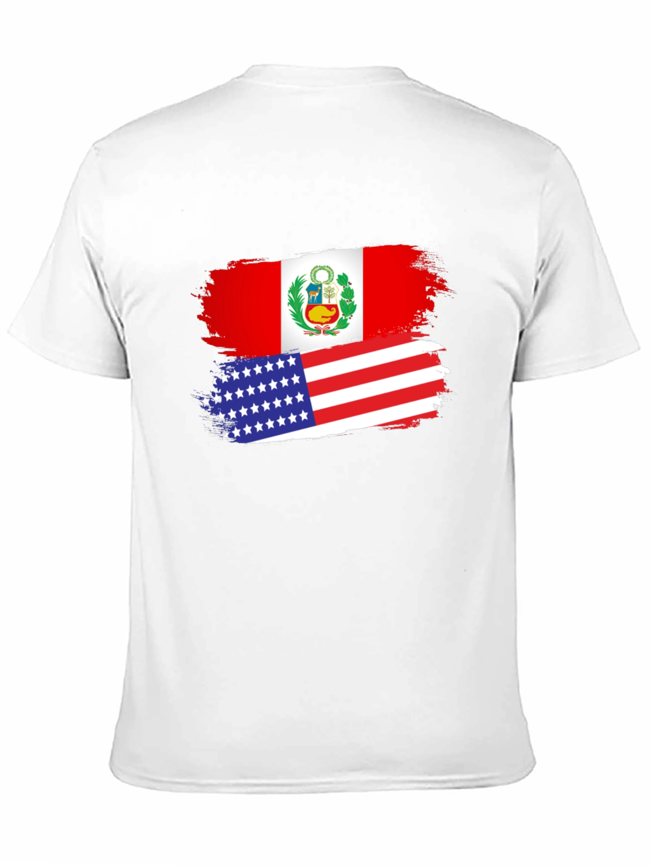 Peru USA Flag Graphic T-Shirt