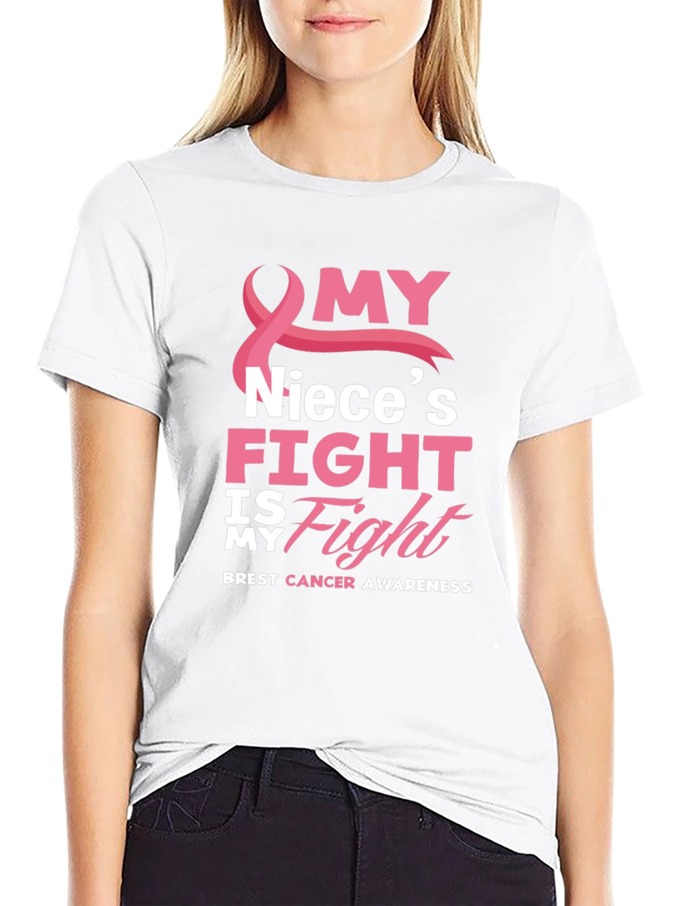 My Nieces Fight Breast Cancer Awareness T-Shirt