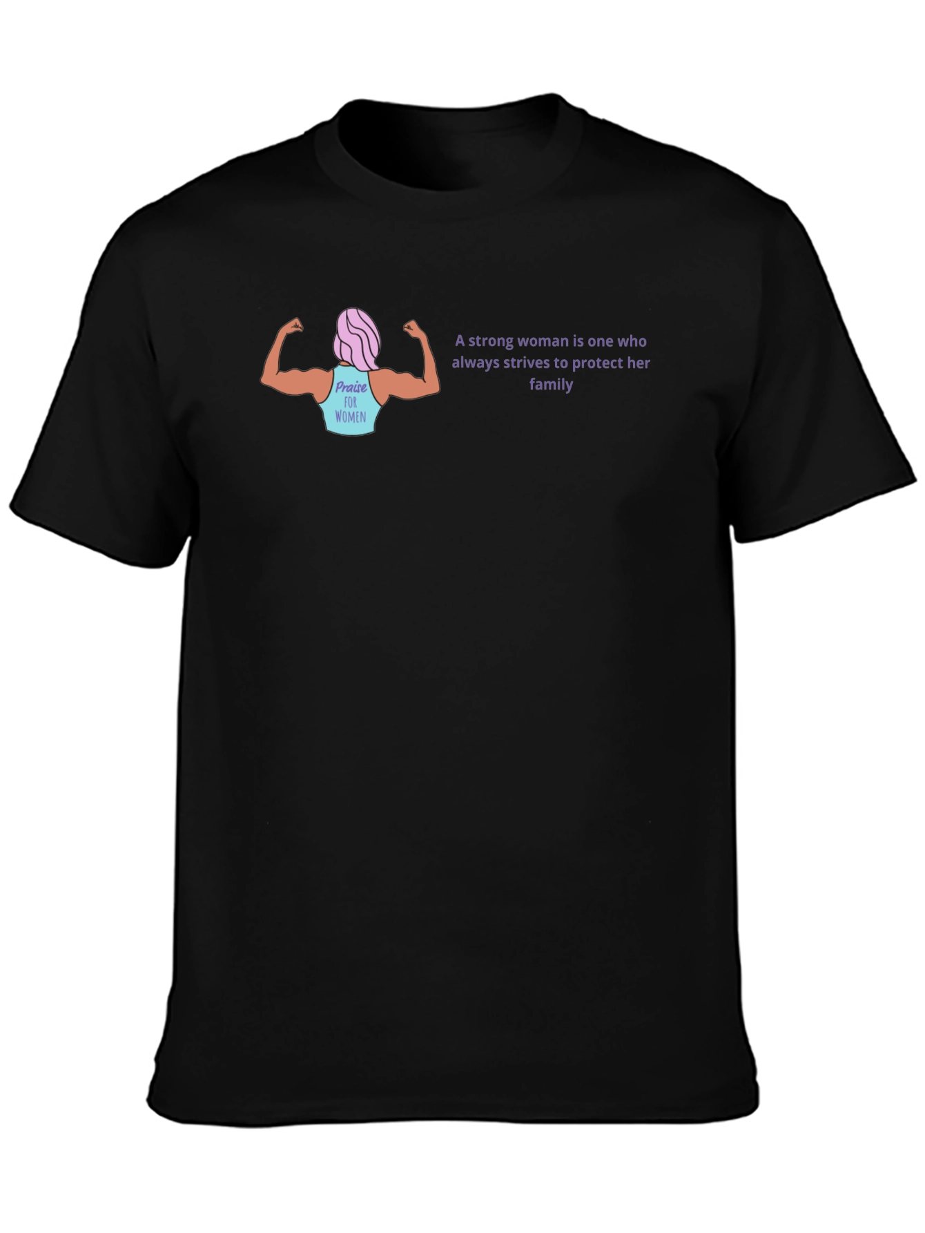 Strong Woman Graphic Tee - Empowering Statement Shirt