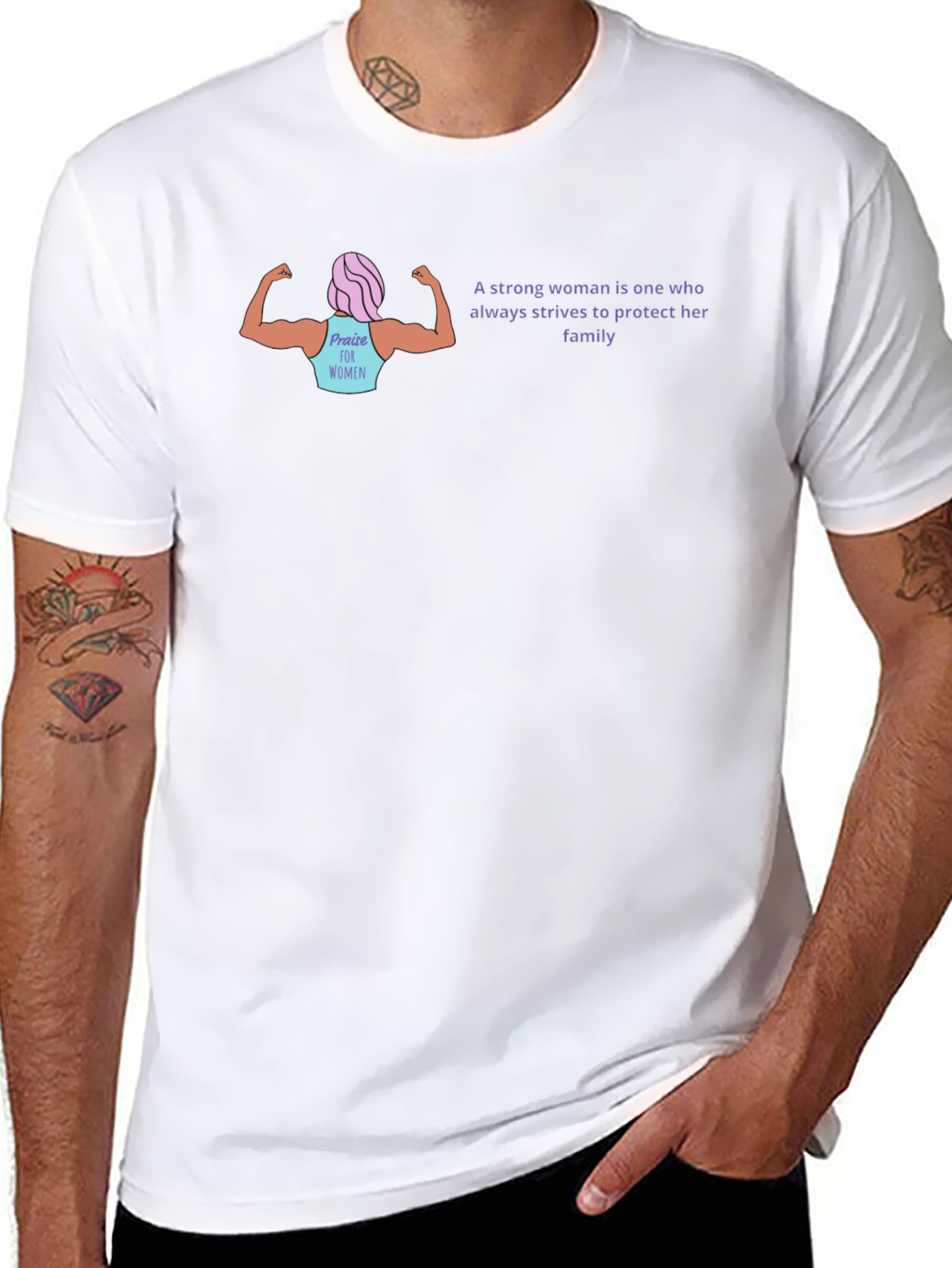 Strong Woman Graphic Tee - Empowering Statement Shirt
