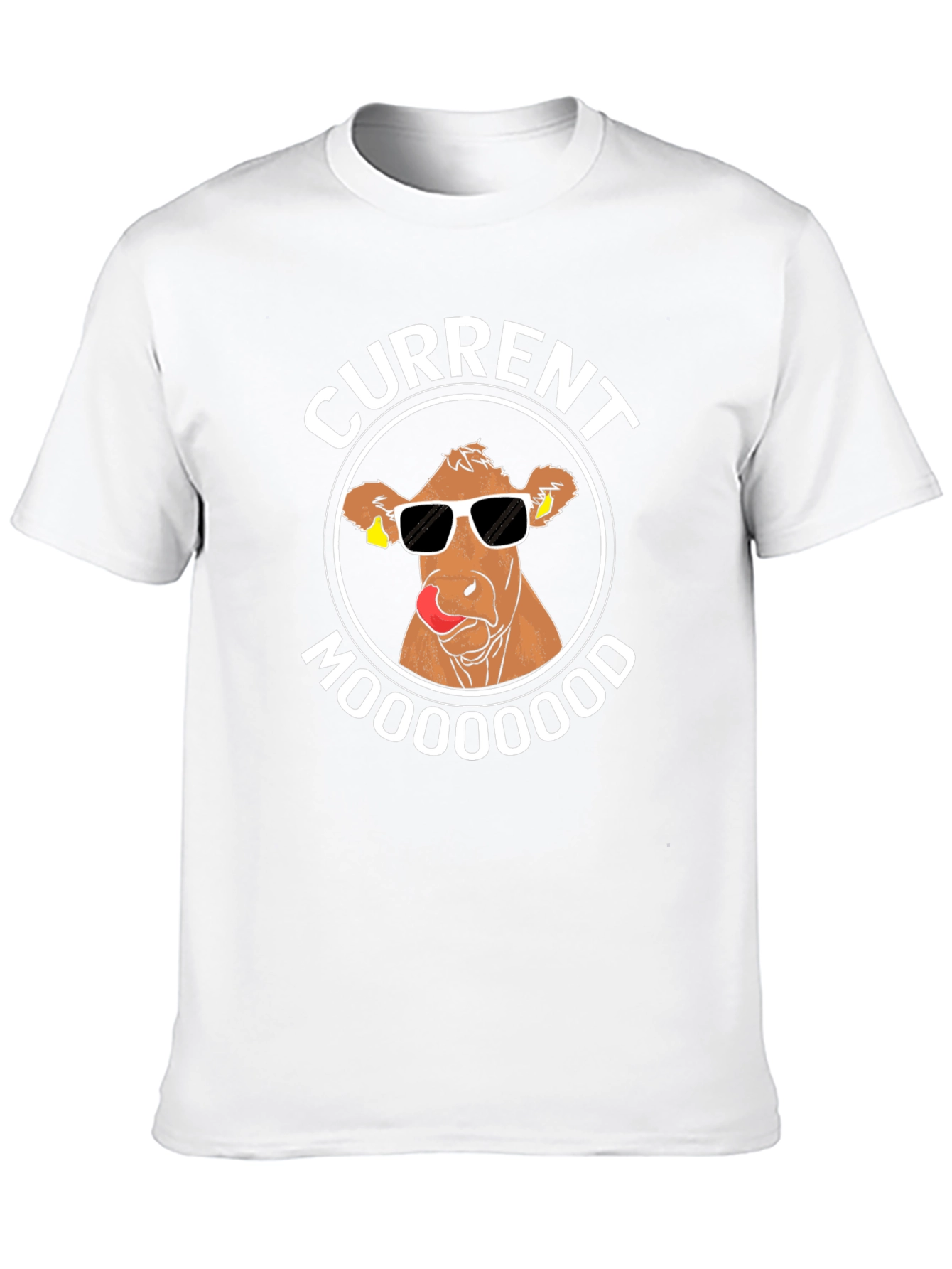 Current Mooood T-Shirt - Funny Cow Design