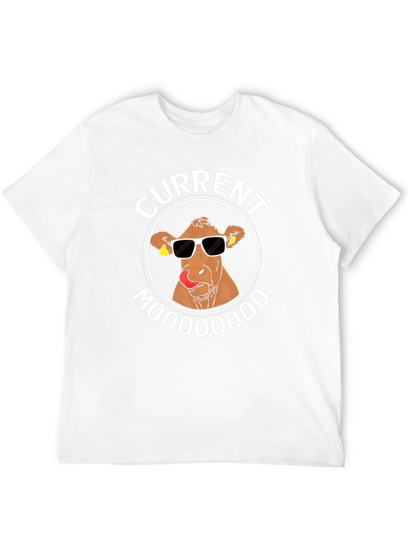 Current Mooood T-Shirt - Funny Cow Design