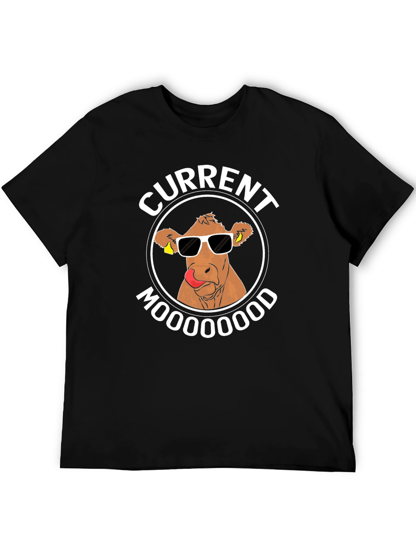Current Mooood T-Shirt - Funny Cow Design