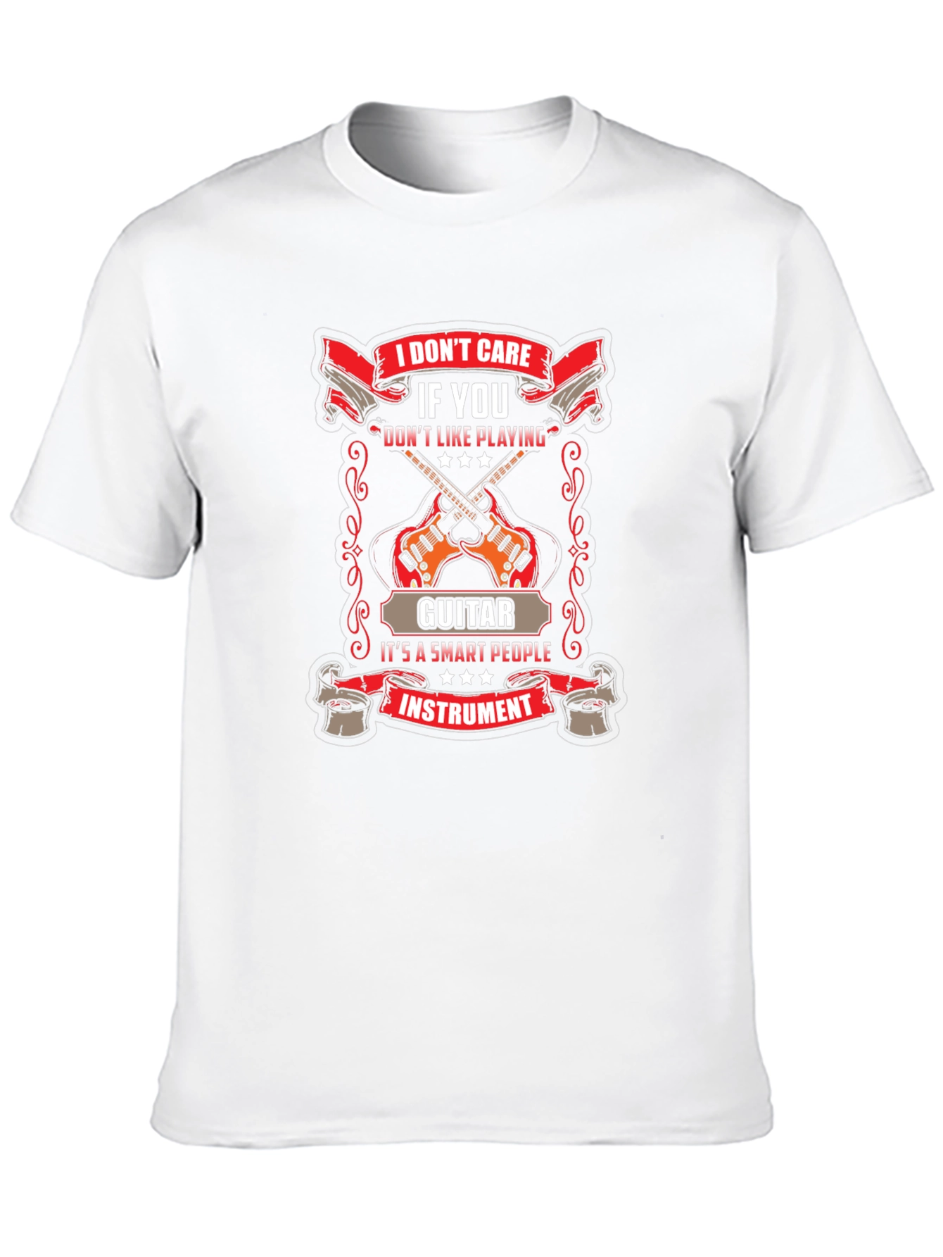 I Dont Care Guitar Player T-Shirt
