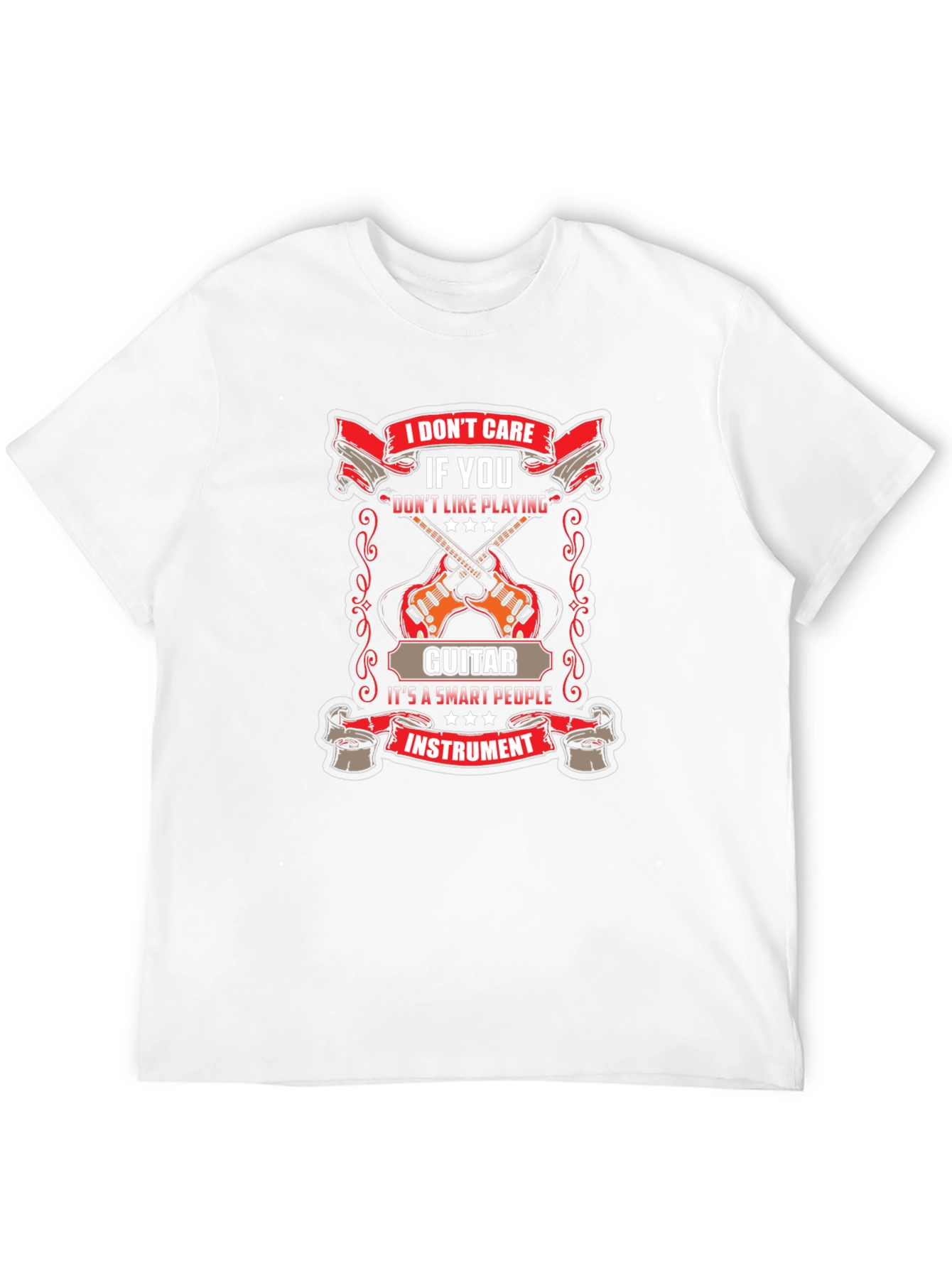 I Dont Care Guitar Player T-Shirt