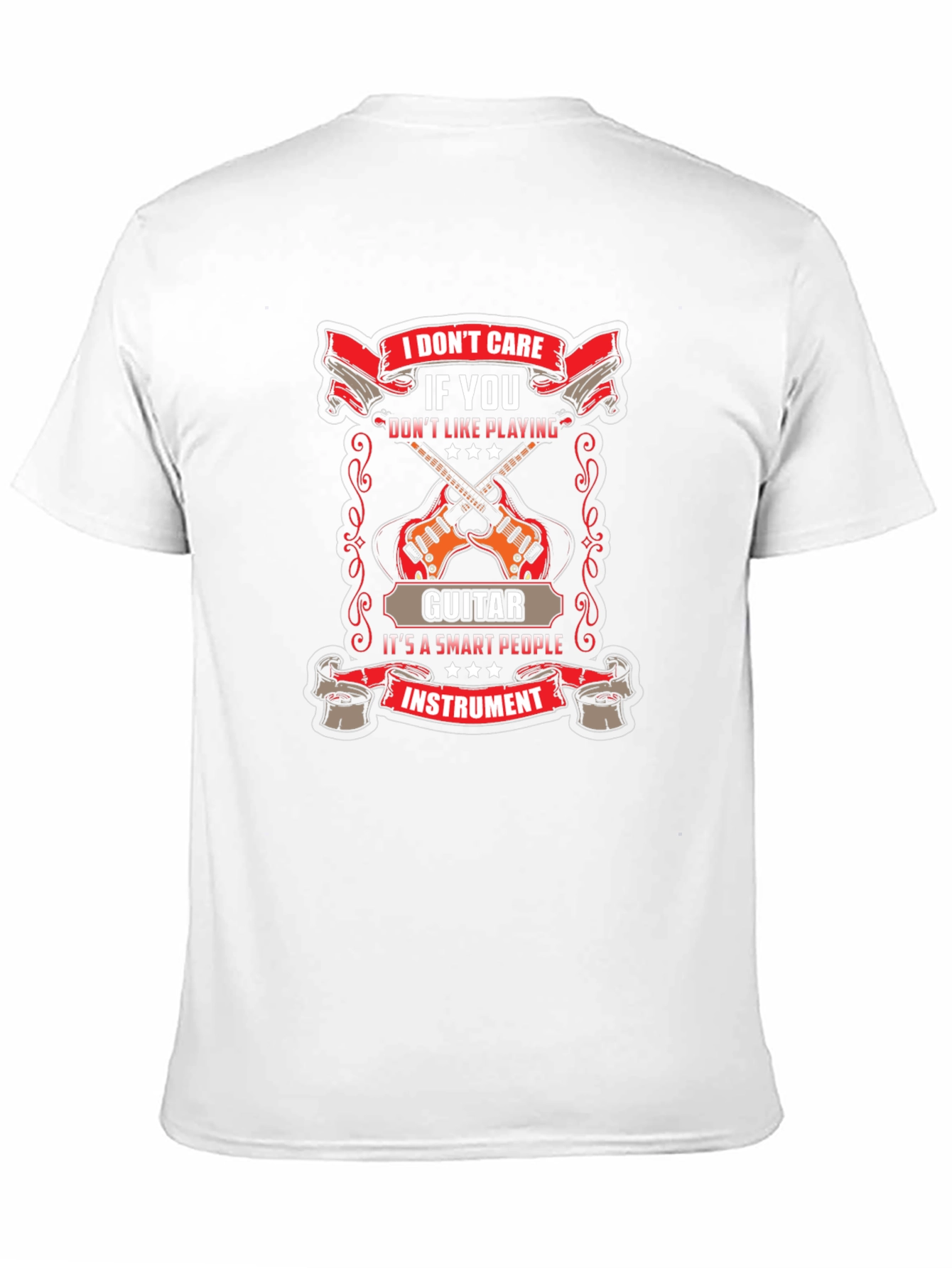 I Dont Care Guitar Player T-Shirt