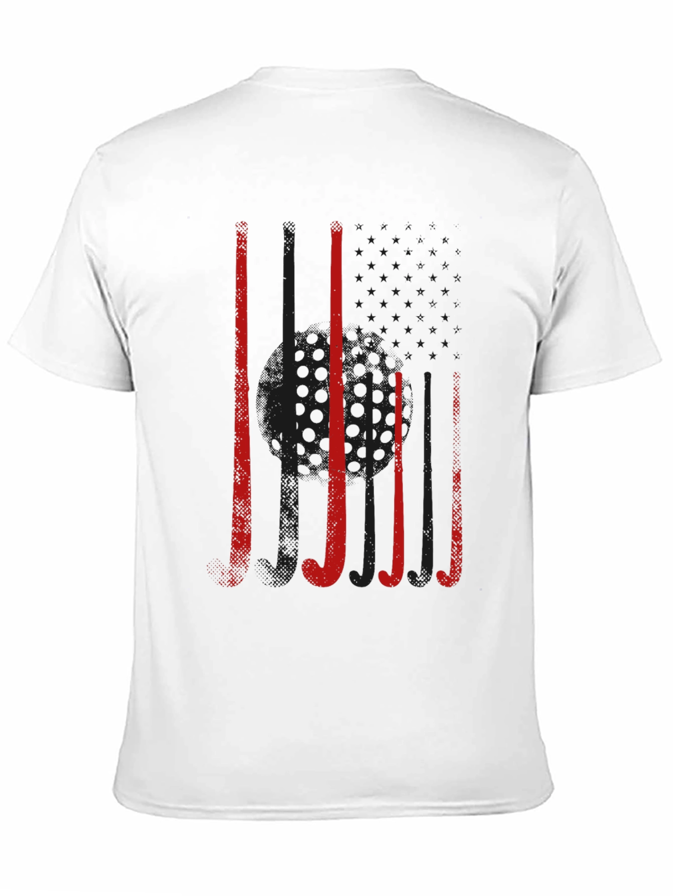 Hockey Sticks Graphic Tee - Black Cotton T-Shirt