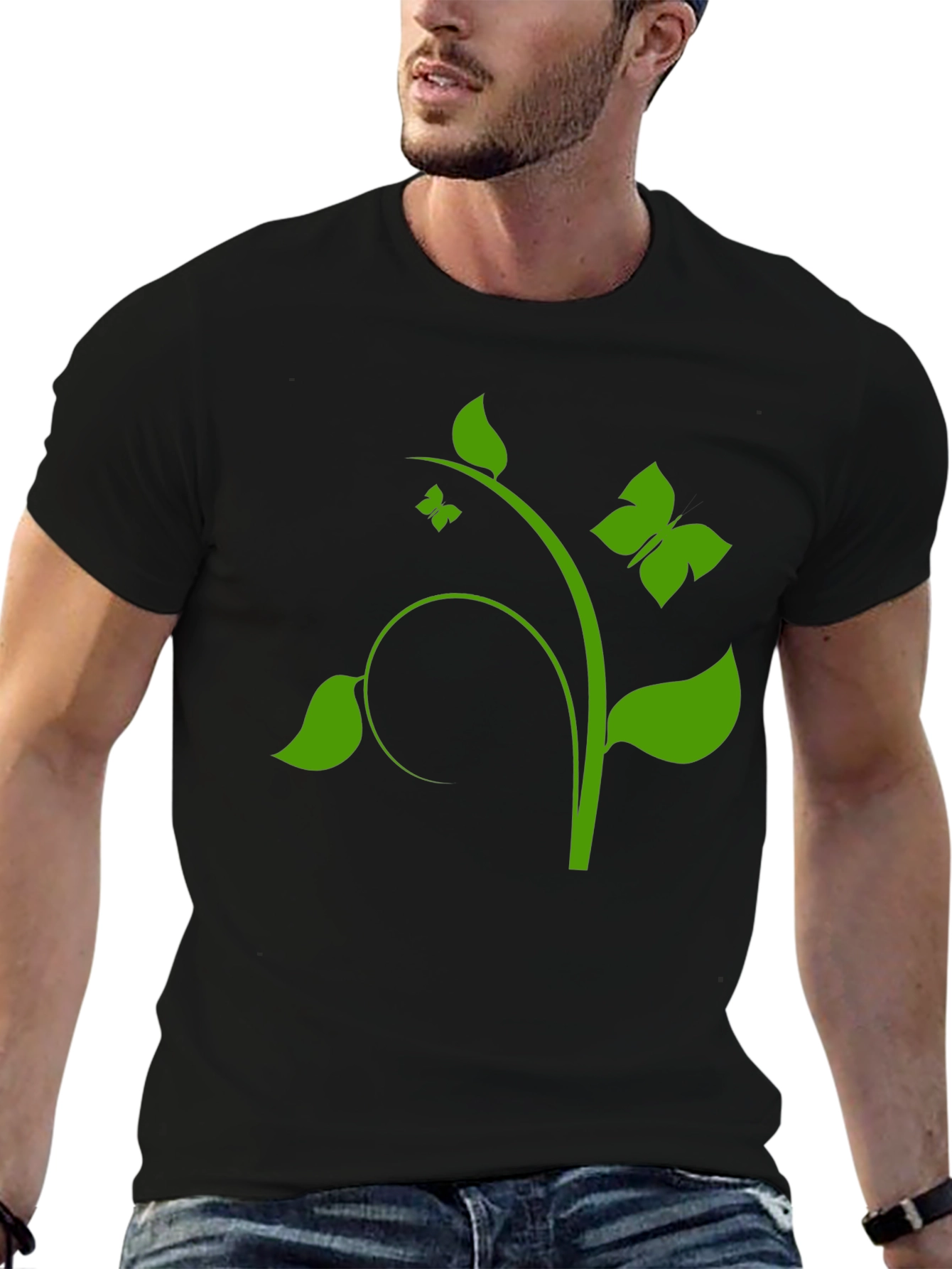 Natures Touch Black T-Shirt