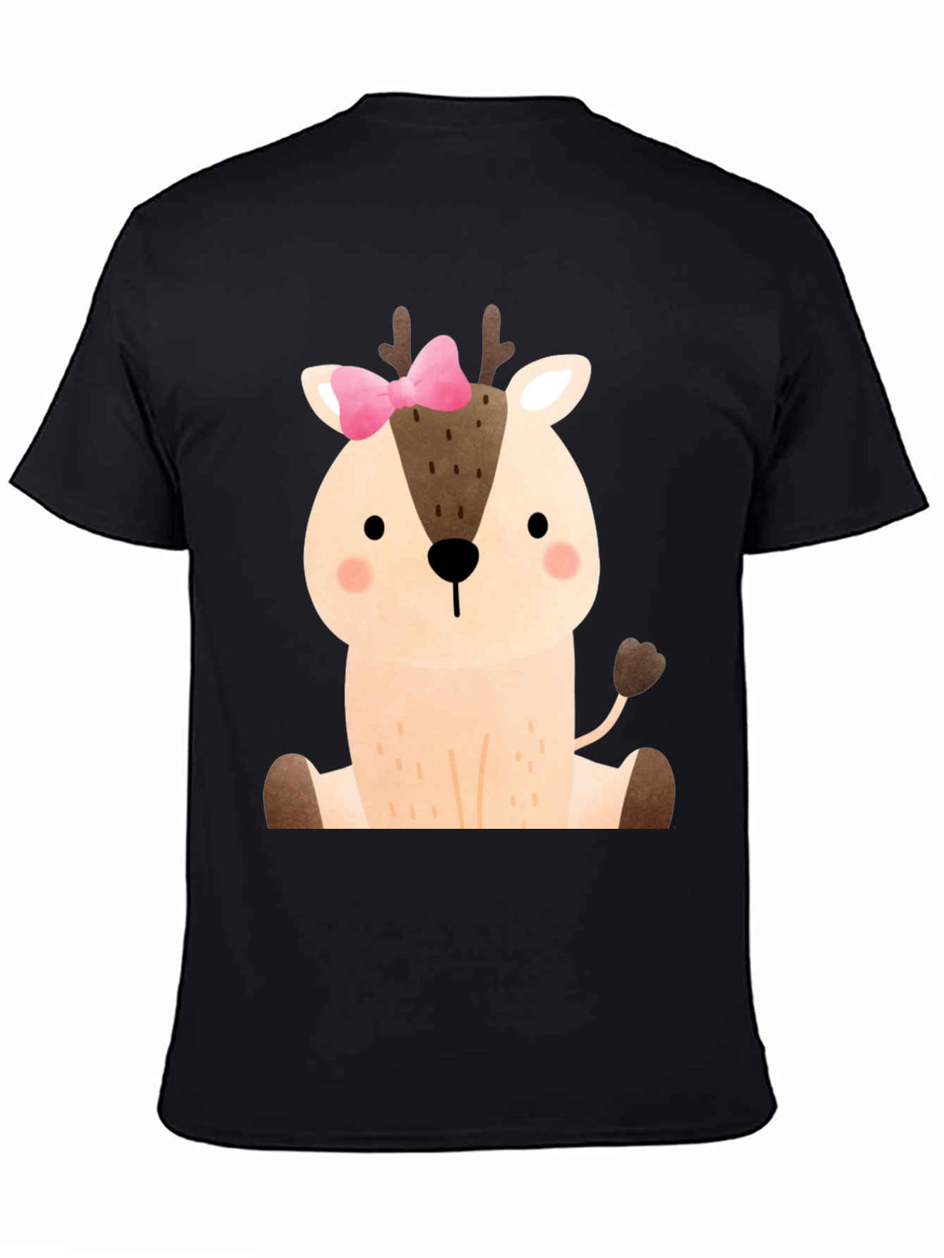 Cute Deer with Bow Graphic T-Shirt