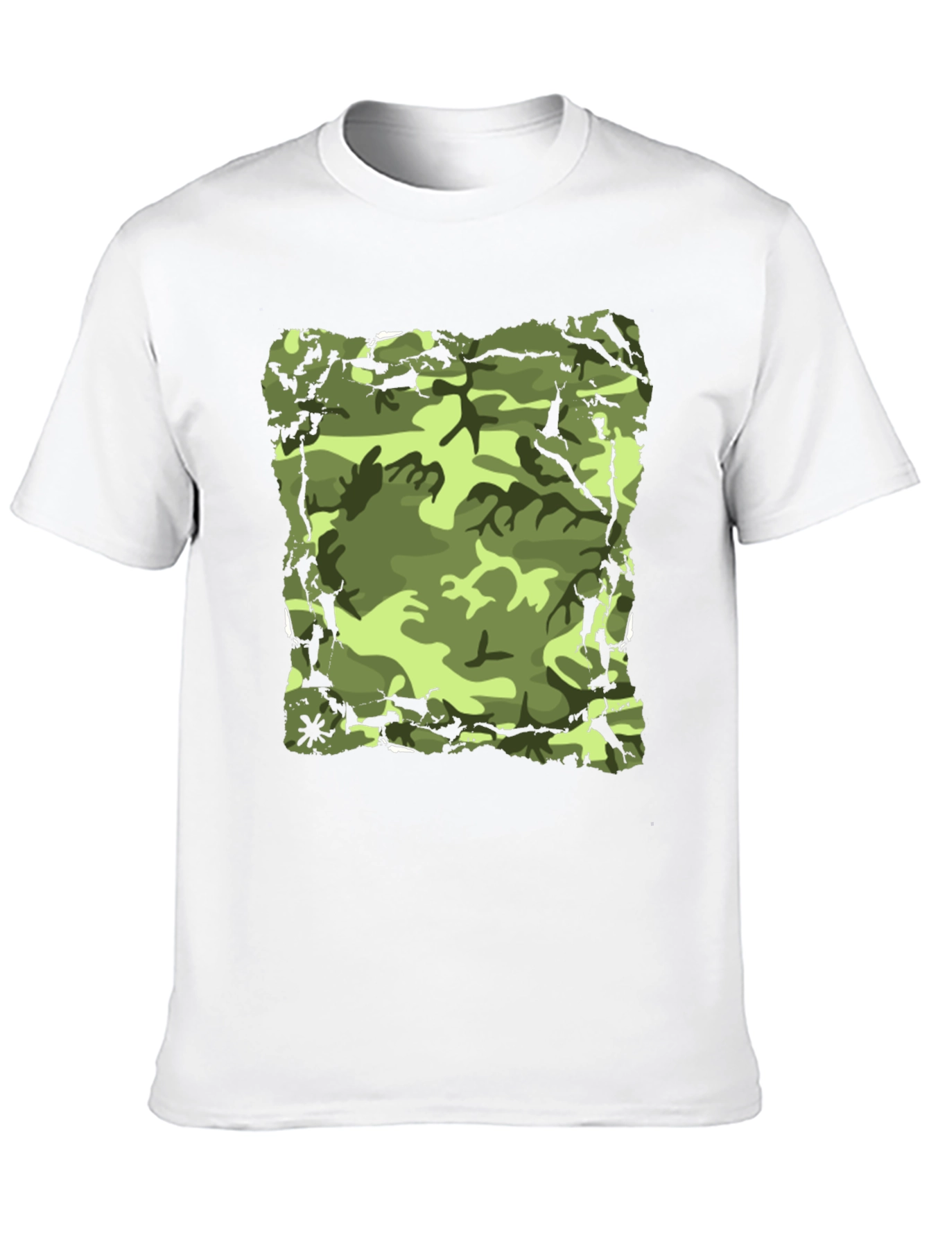 Camo Print Mens Black T-Shirt