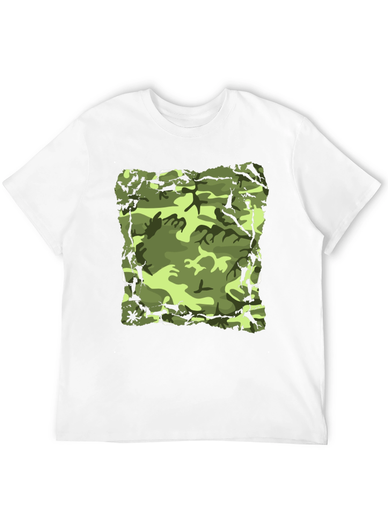 Camo Print Mens Black T-Shirt
