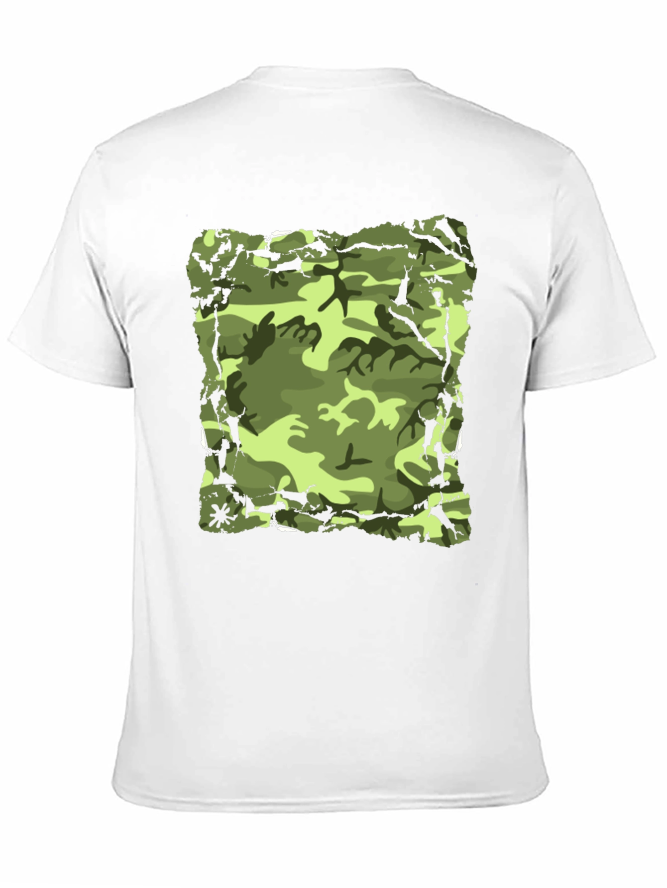 Camo Print Mens Black T-Shirt
