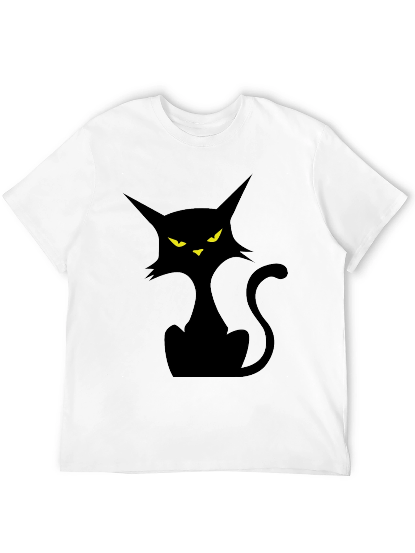 Black Cat Graphic Tee - Spooky Season Style