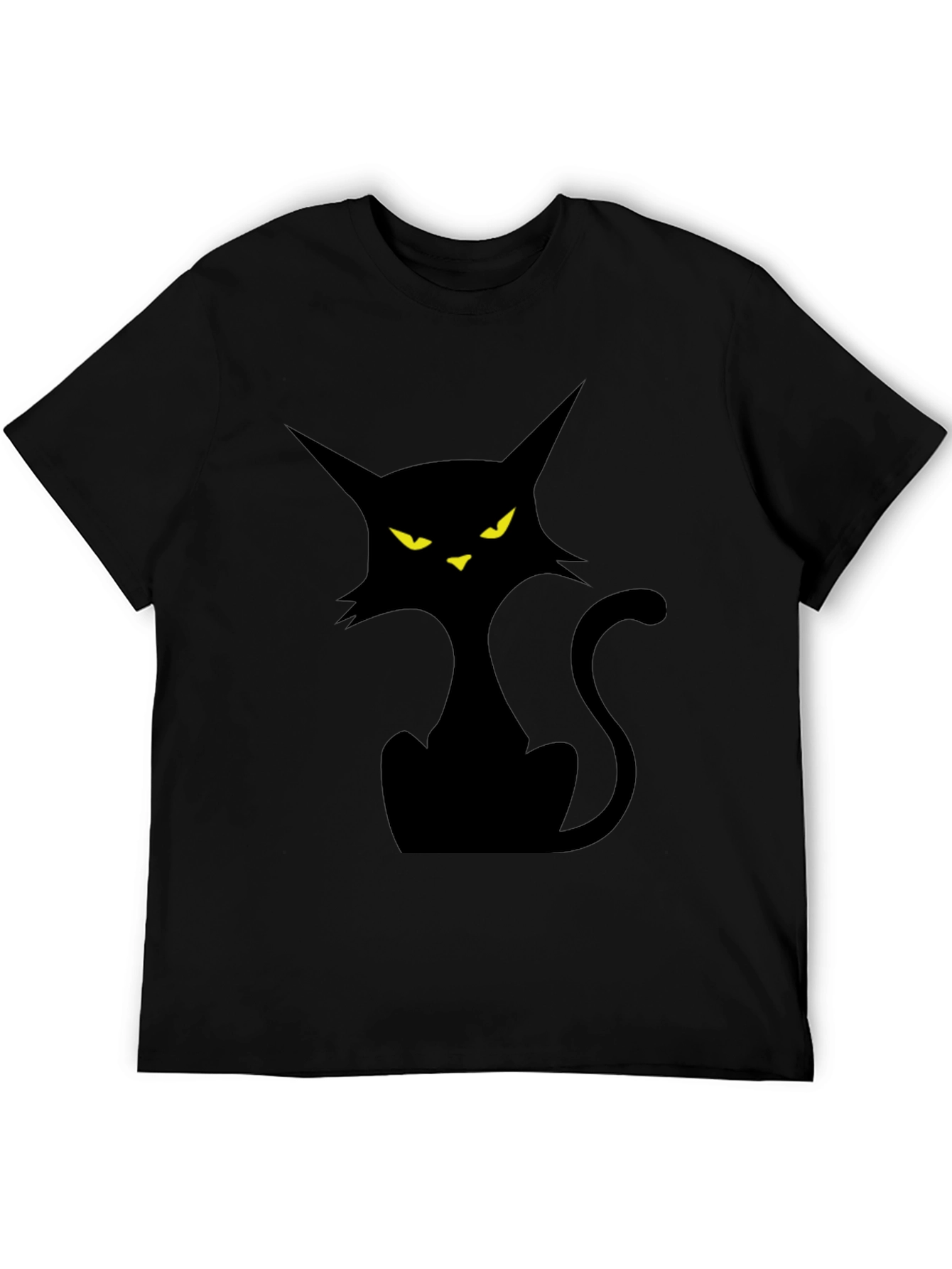 Black Cat Graphic Tee - Spooky Season Style