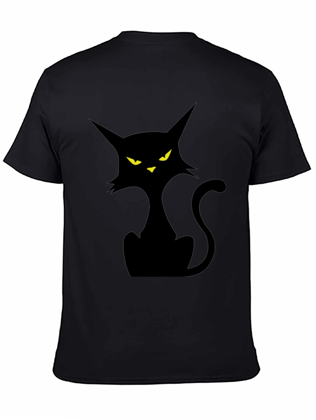 Black Cat Graphic Tee - Spooky Season Style