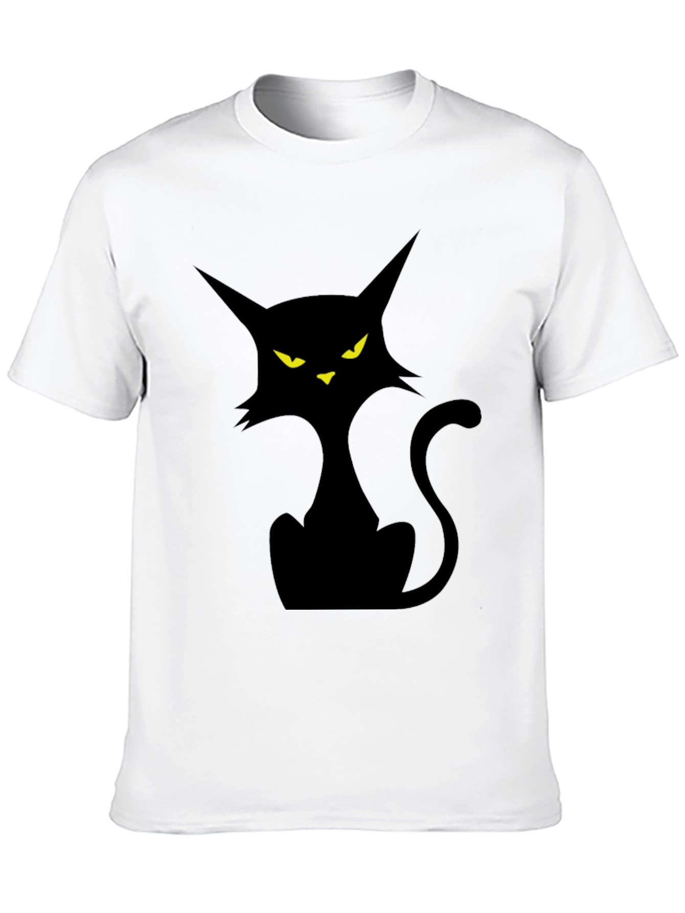 Black Cat Graphic Tee - Spooky Season Style