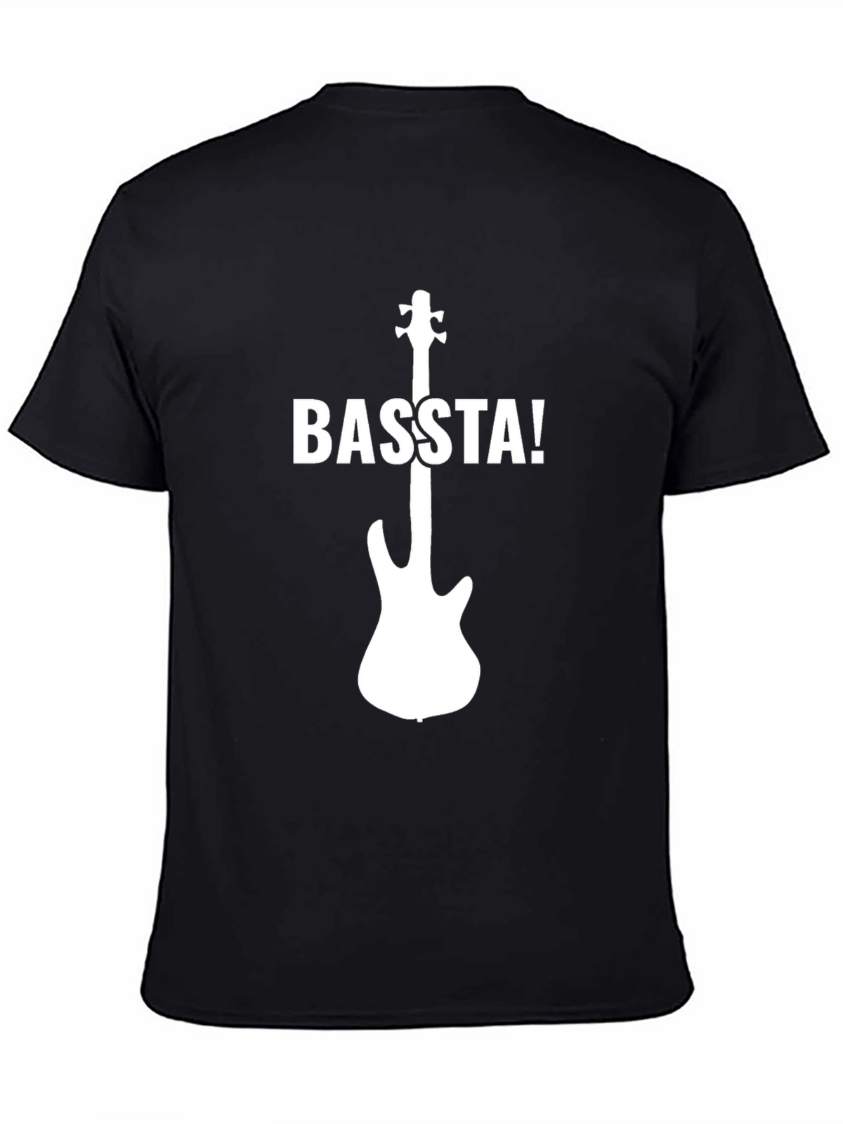 Basta! Bass Guitar Graphic T-Shirt - Cool Music Tee