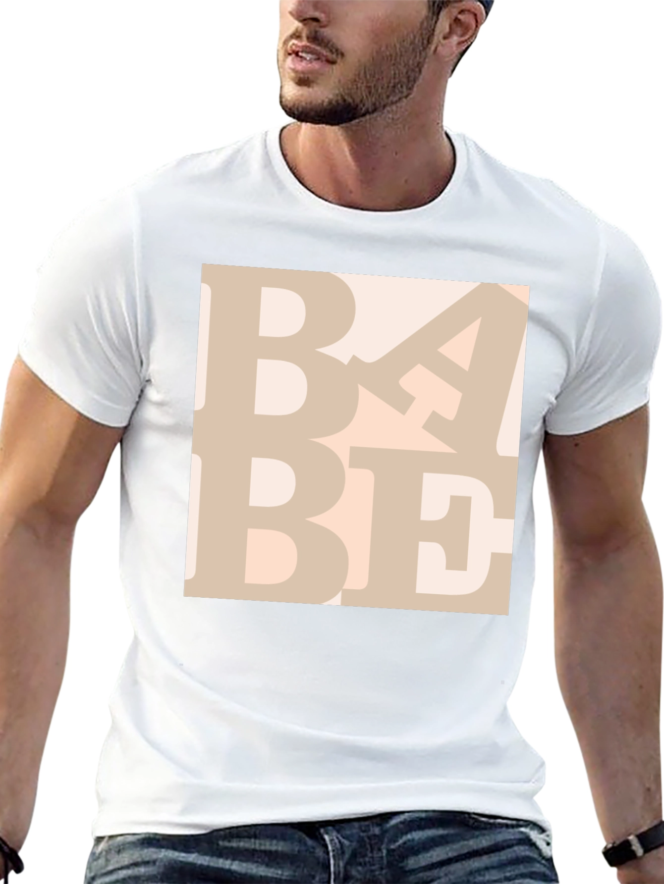 BABE Graphic Print Crewneck T-Shirt