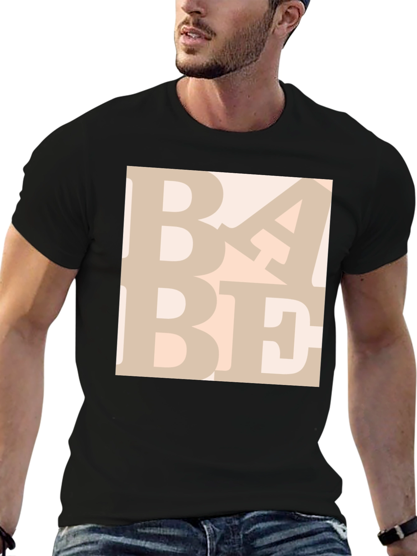 BABE Graphic Print Crewneck T-Shirt