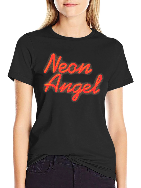 Neon Angel Black Graphic Tee