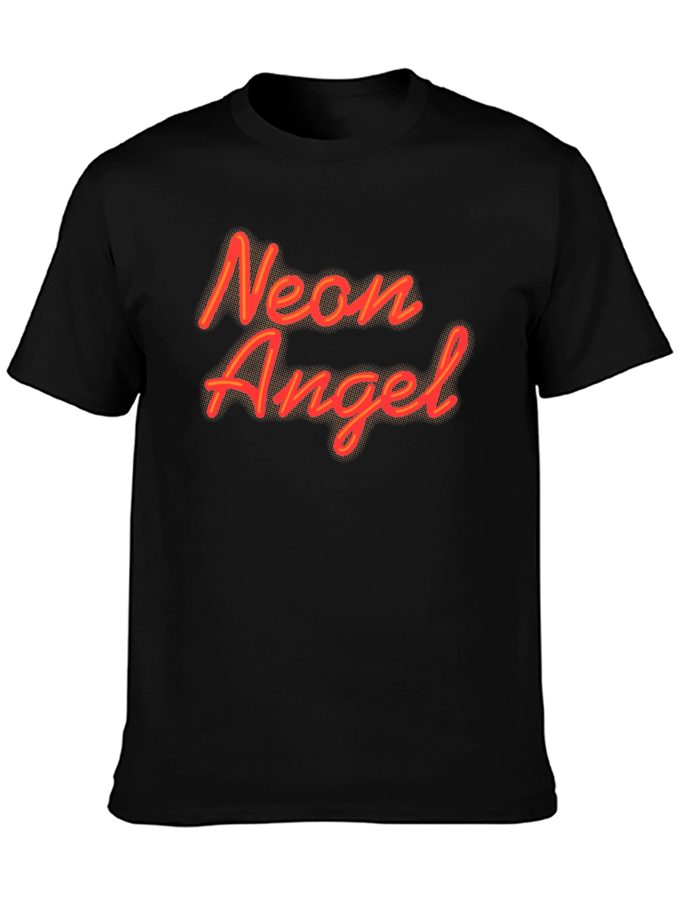 Neon Angel Black Graphic Tee