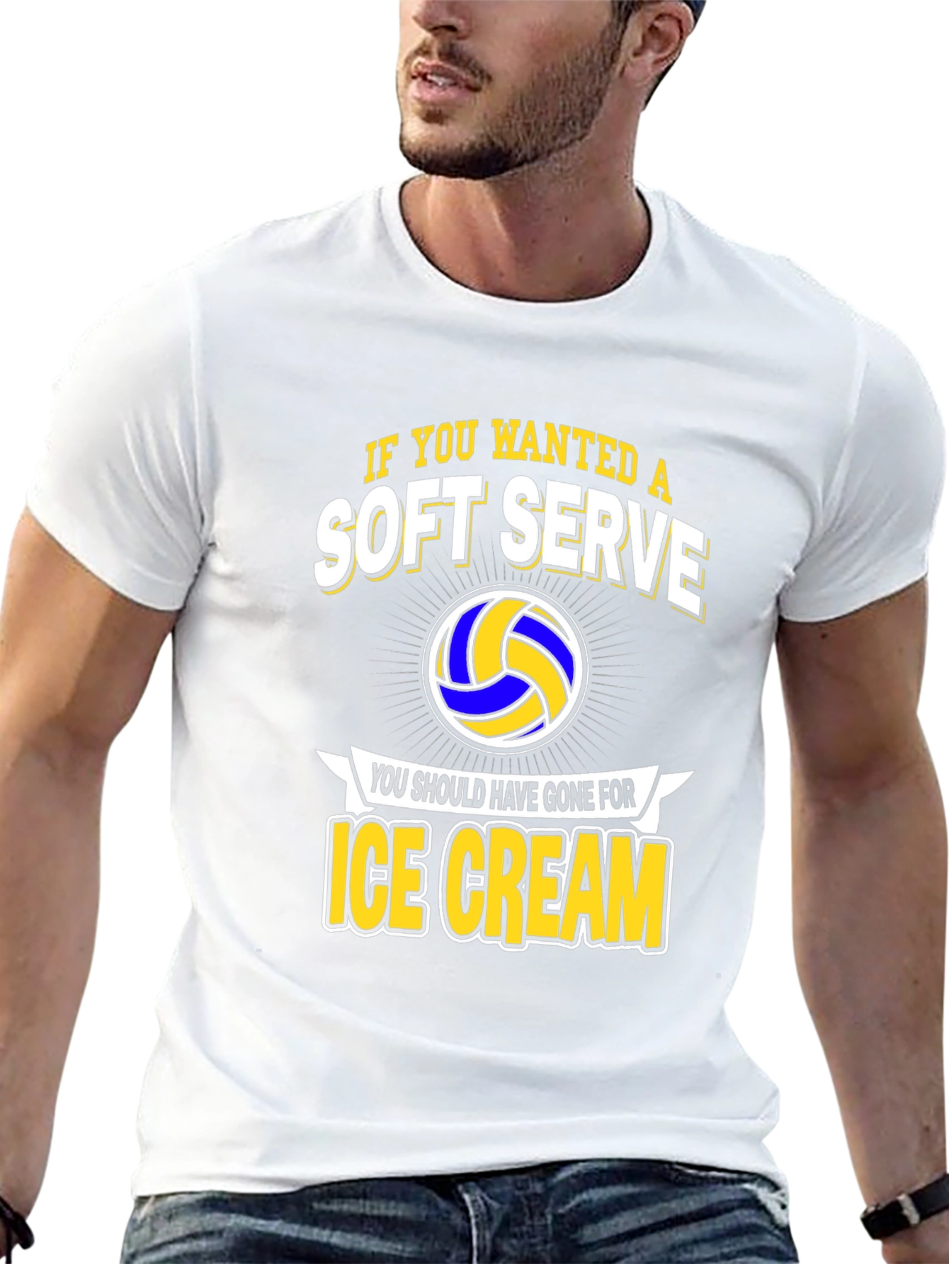 Soft Serve Ice Cream Volleyball Graphic Tee