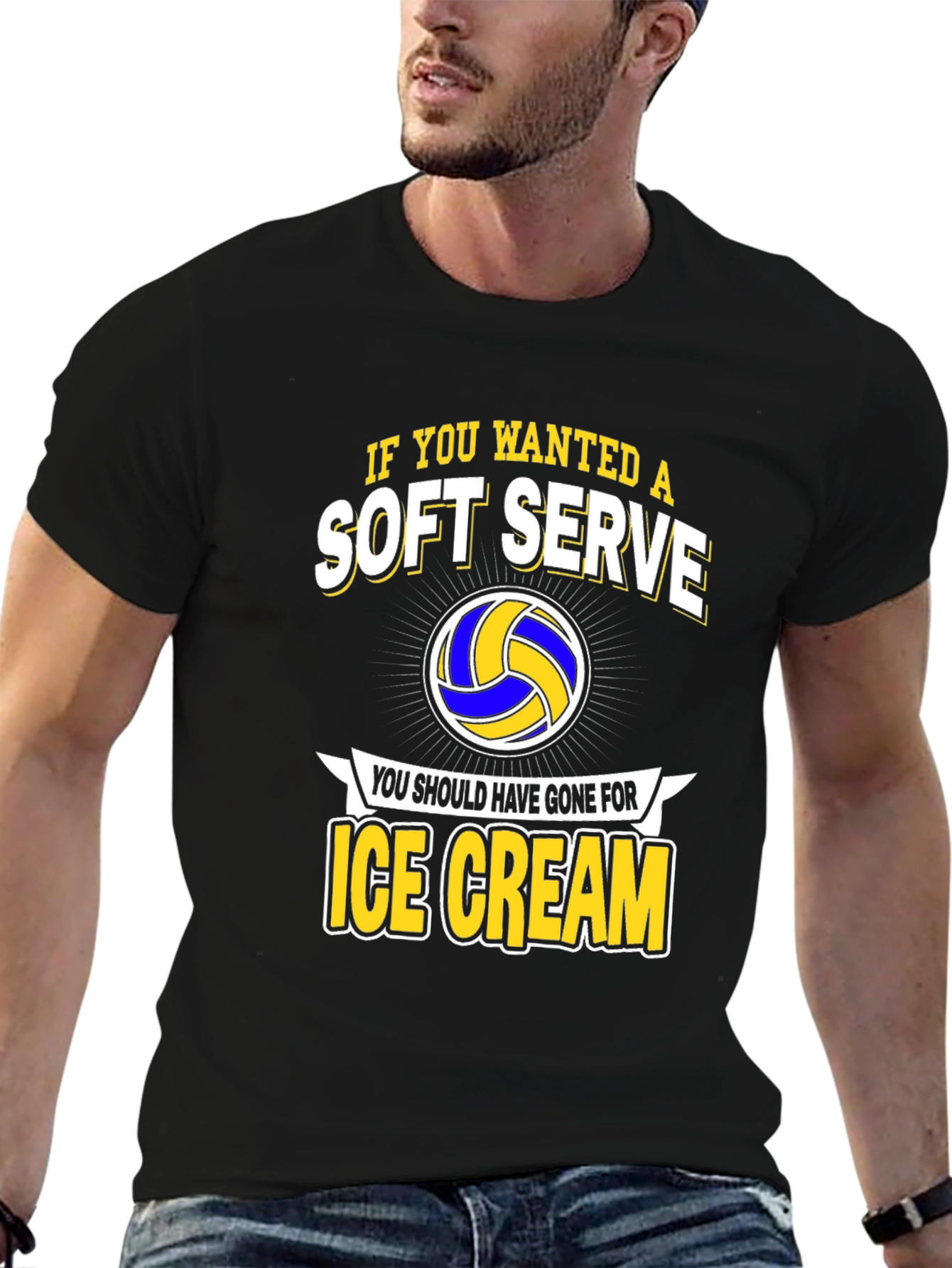 Soft Serve Ice Cream Volleyball Graphic Tee