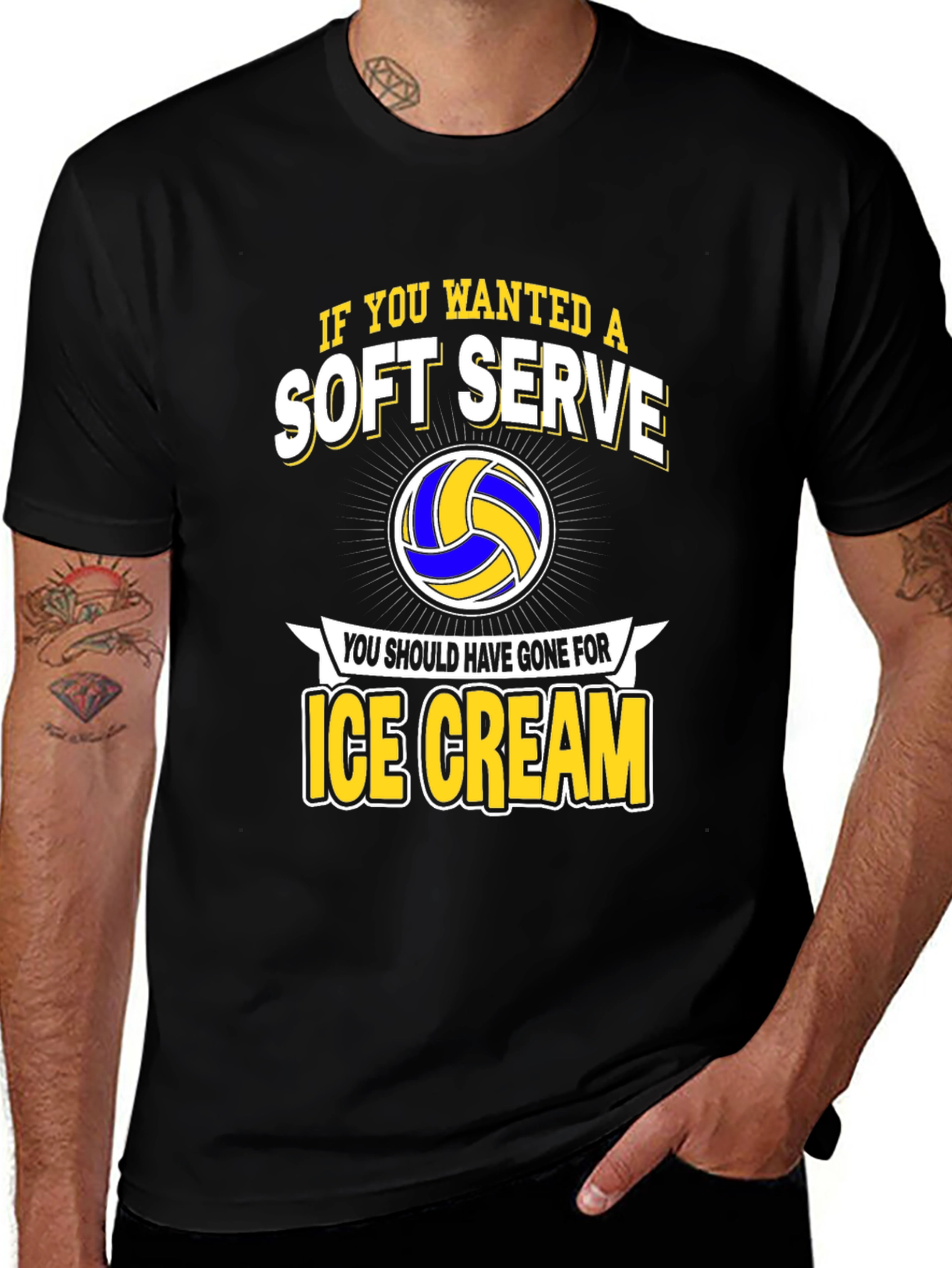 Soft Serve Ice Cream Volleyball Graphic Tee