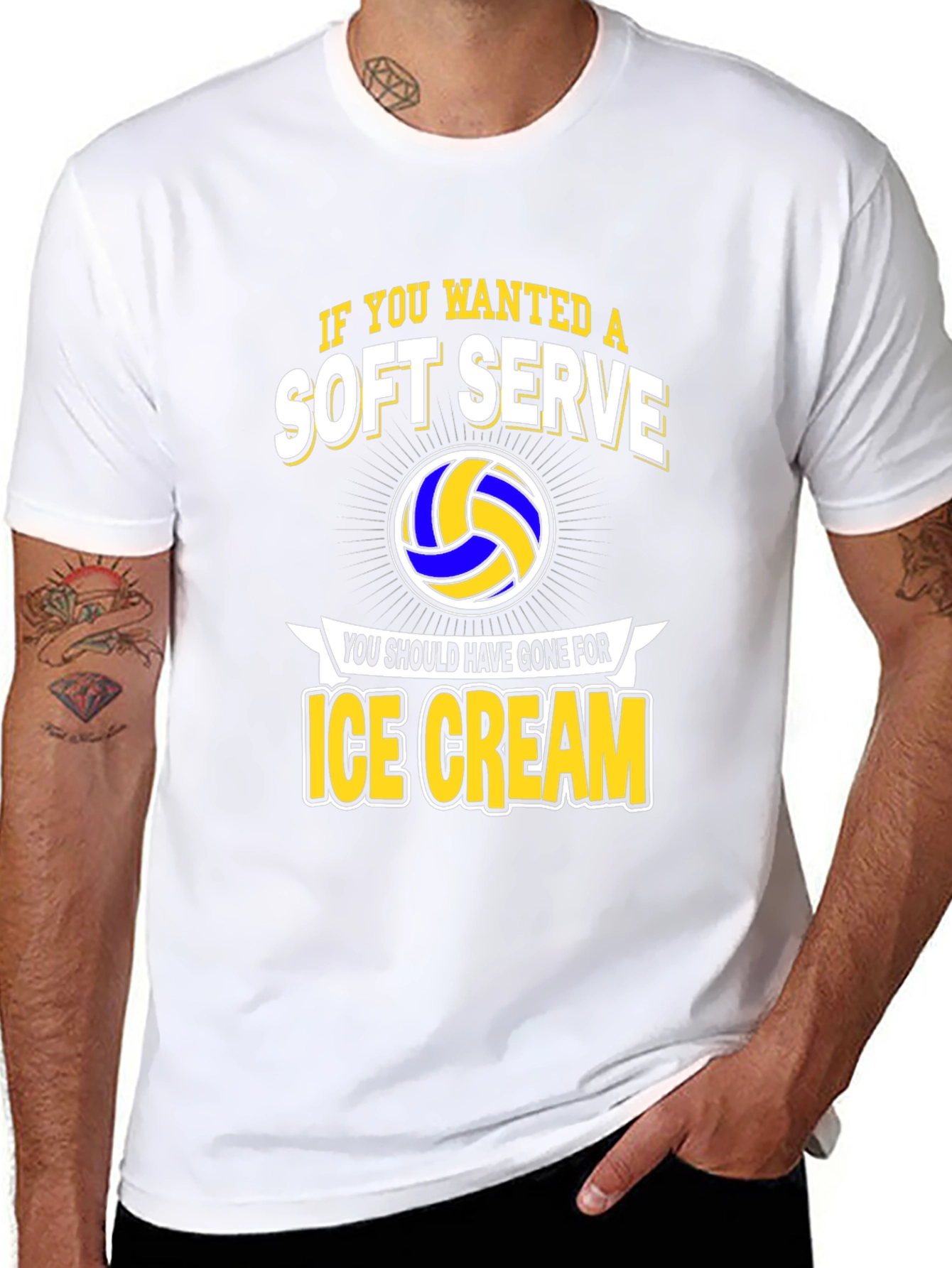 Soft Serve Ice Cream Volleyball Graphic Tee