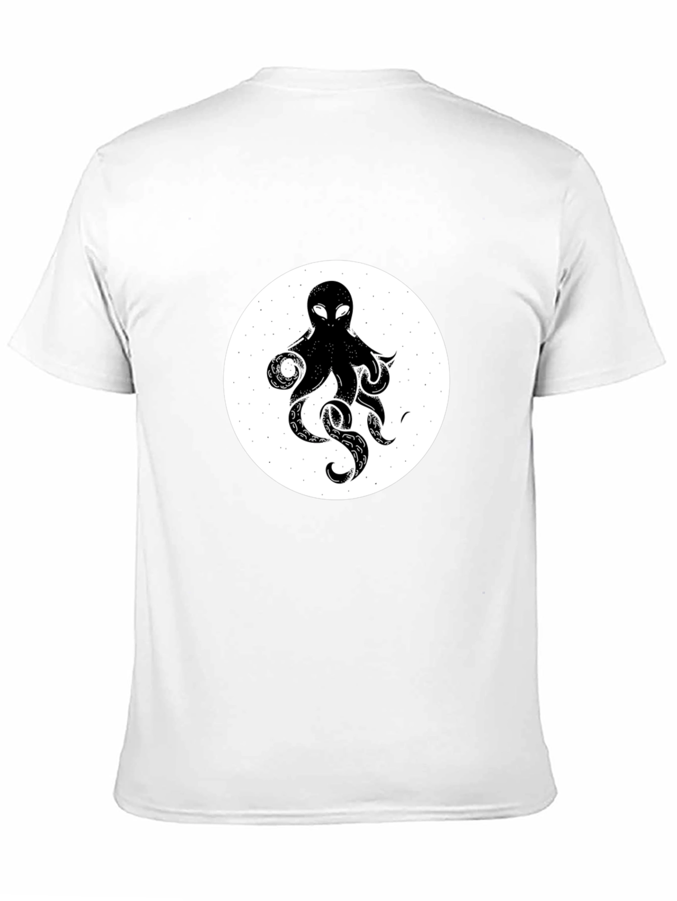 Octopus Graphic Tee - Black Cotton T-Shirt