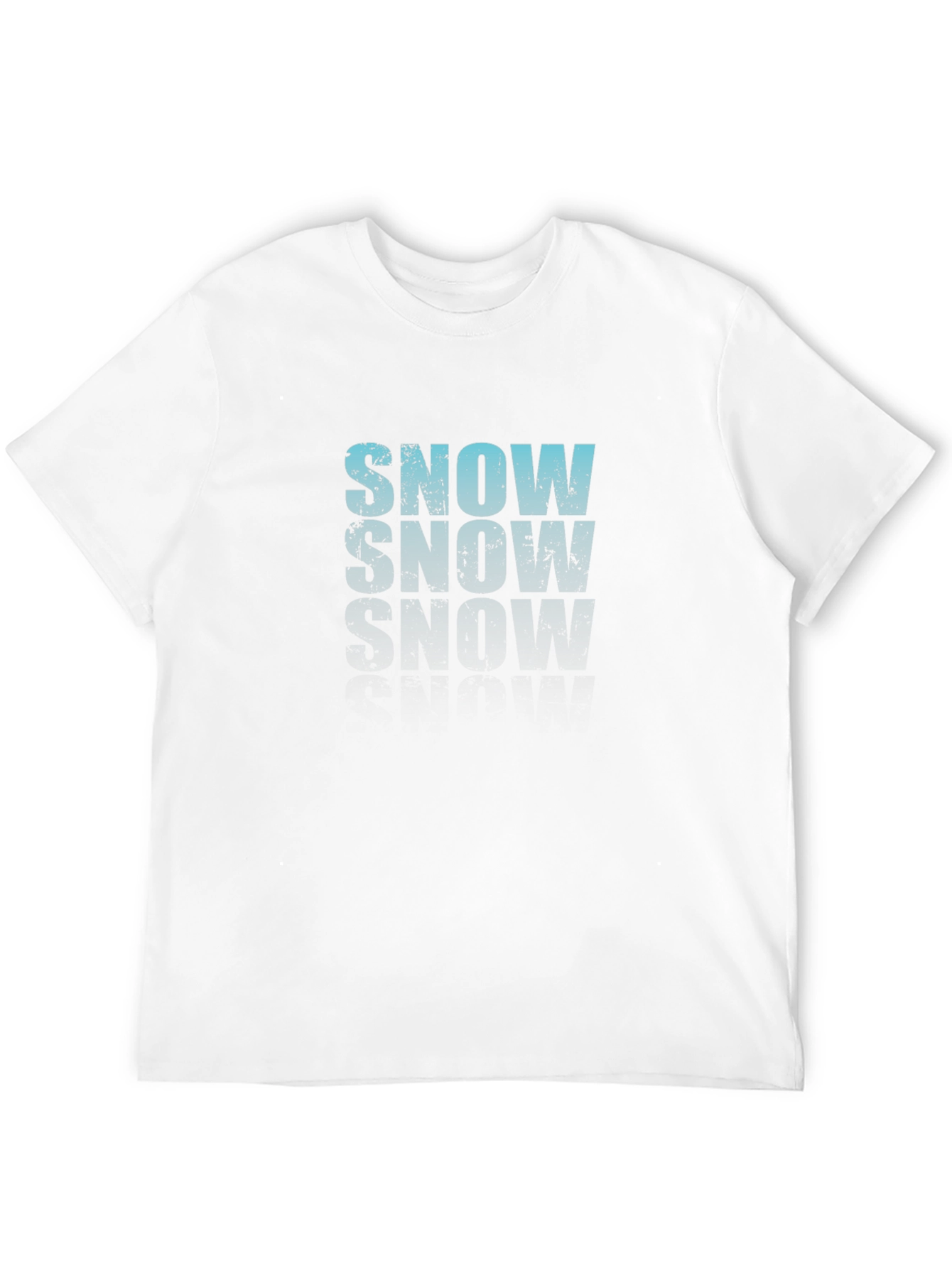 Cool SNOW Graphic Print Black T-Shirt