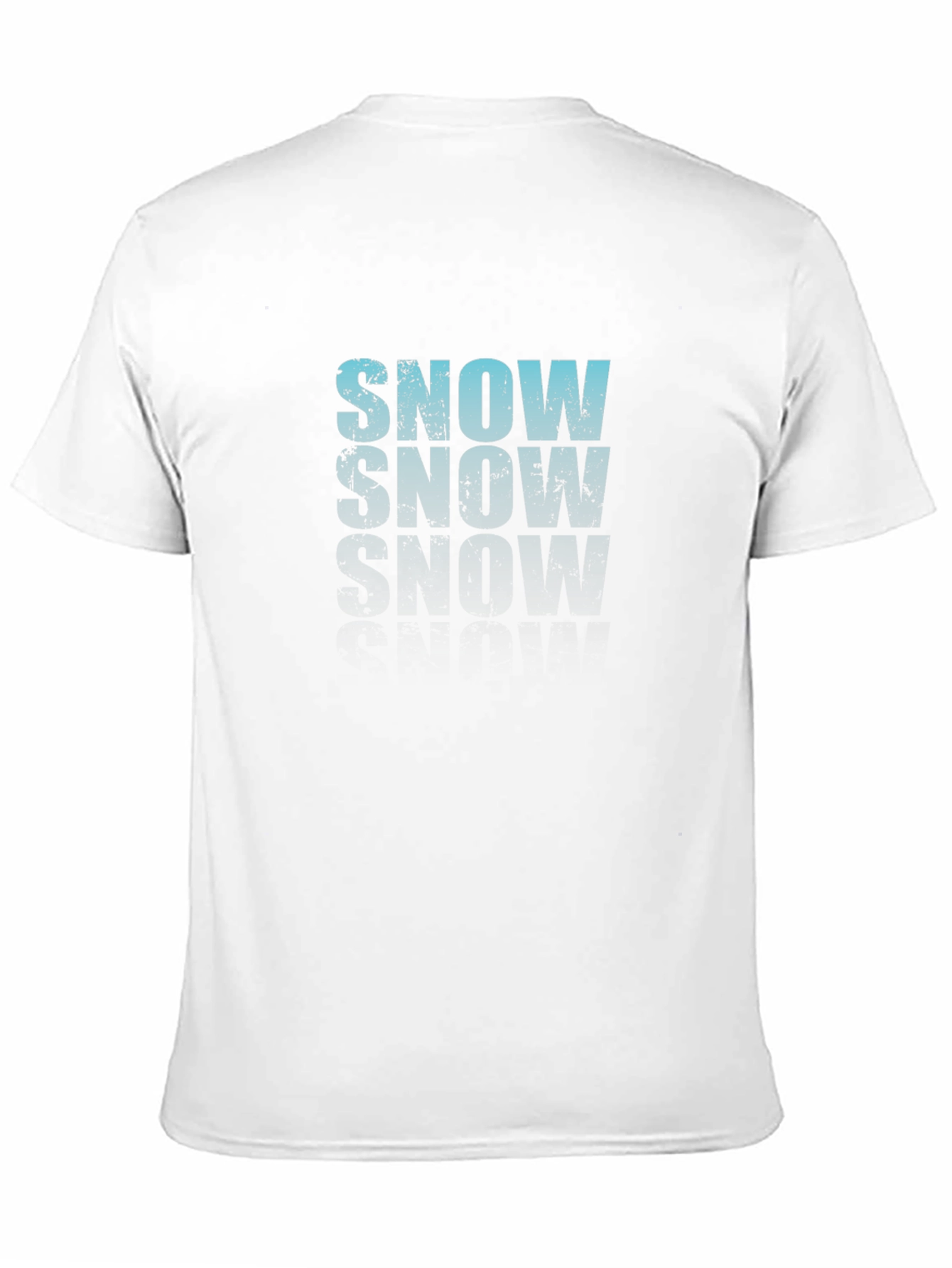 Cool SNOW Graphic Print Black T-Shirt