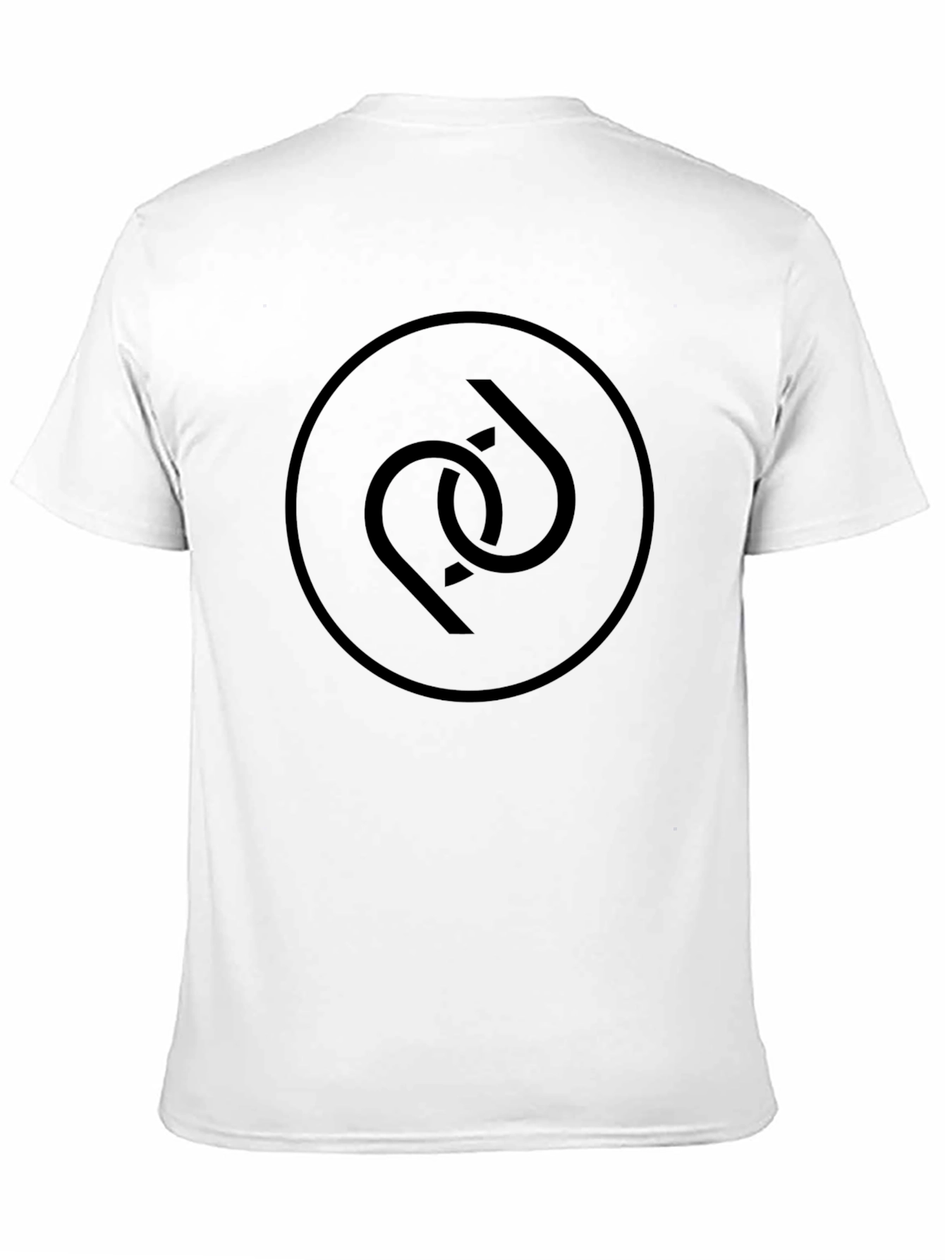 Modern Black T-Shirt with Abstract Circle Logo