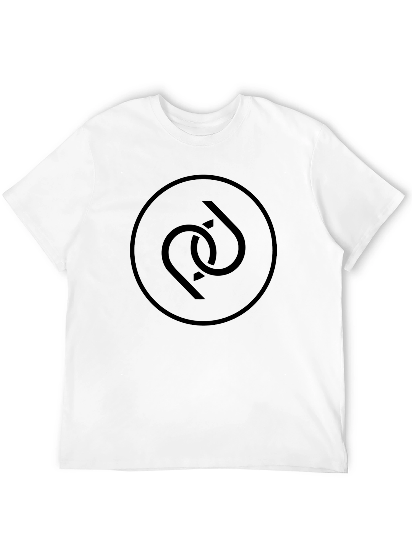 Modern Black T-Shirt with Abstract Circle Logo