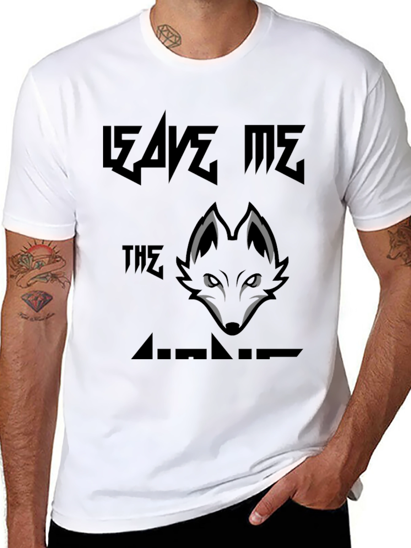 Leave Me The Wolves Graphic Print T-Shirt