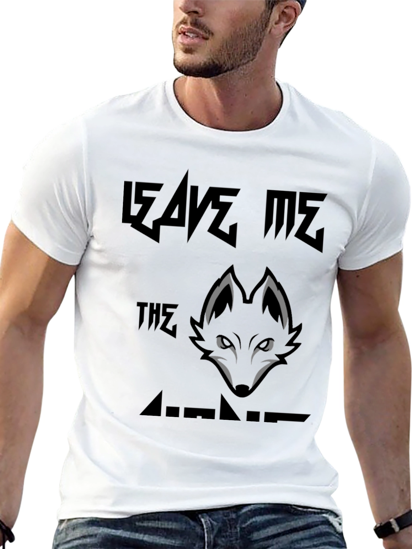 Leave Me The Wolves Graphic Print T-Shirt