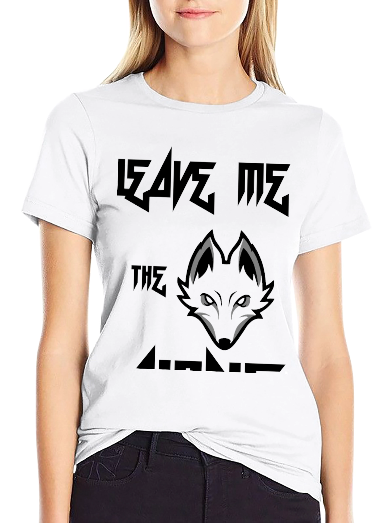Leave Me The Wolves Graphic Print T-Shirt