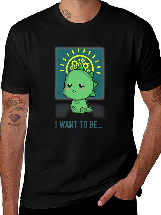 Cute Dino STEM T-Shirt - I Want to Be... Design