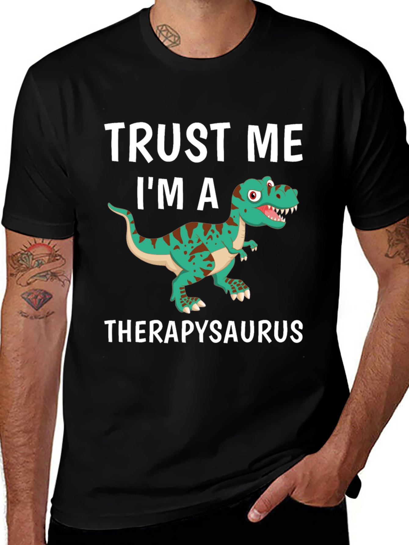 Therapysaurus T-Shirt - Funny Dinosaur Therapy Tee