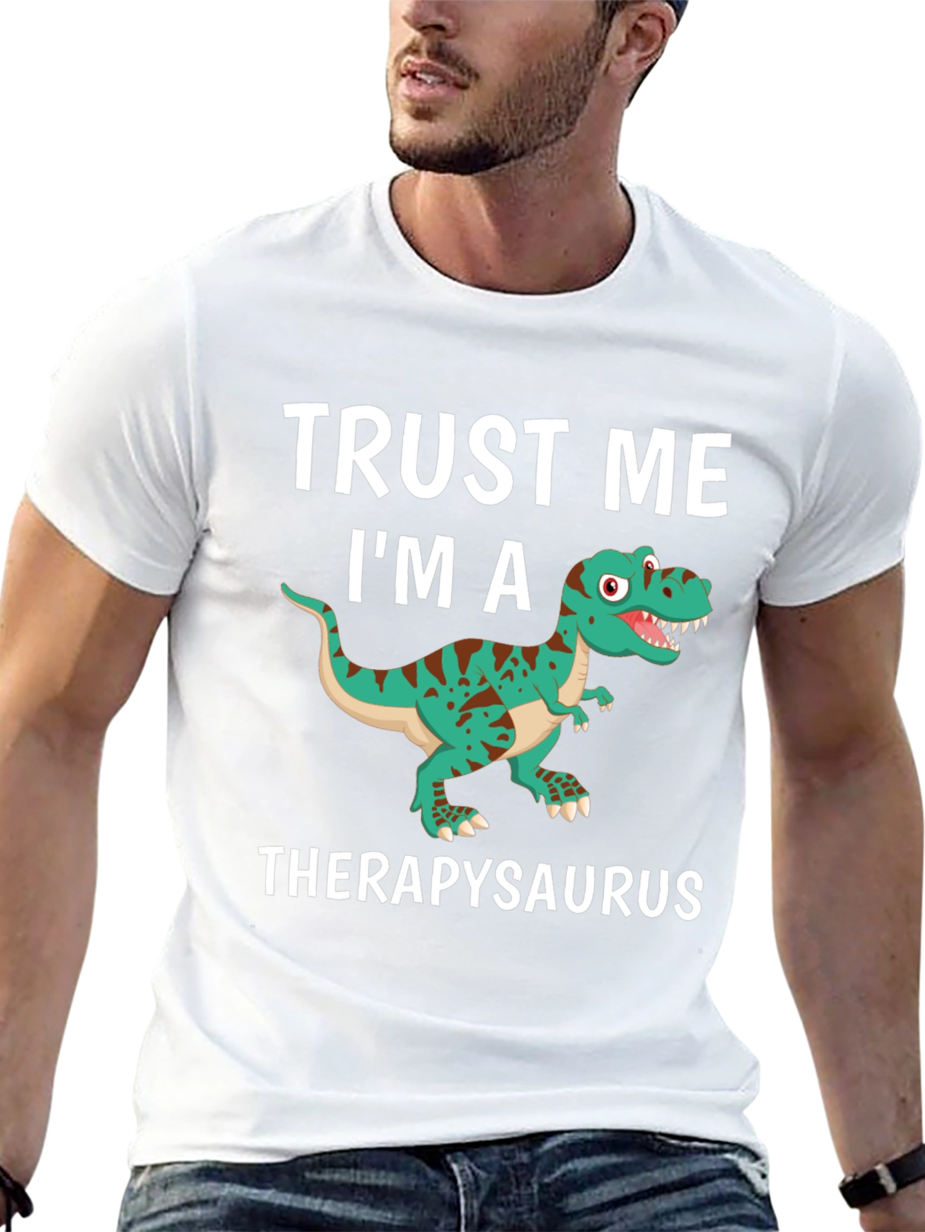 Therapysaurus T-Shirt - Funny Dinosaur Therapy Tee