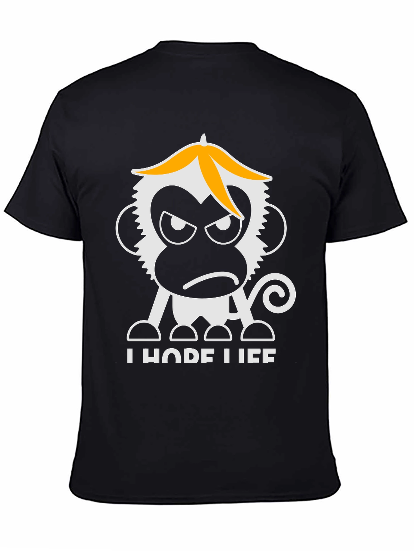 Grumpy Monkey Graphic T-Shirt - Black