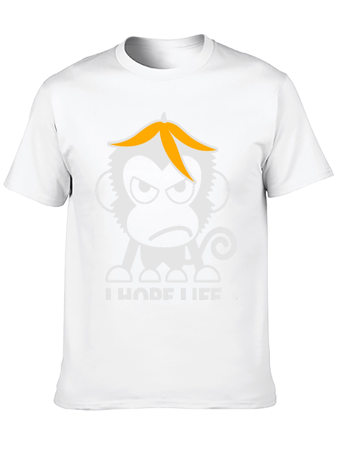 Grumpy Monkey Graphic T-Shirt - Black
