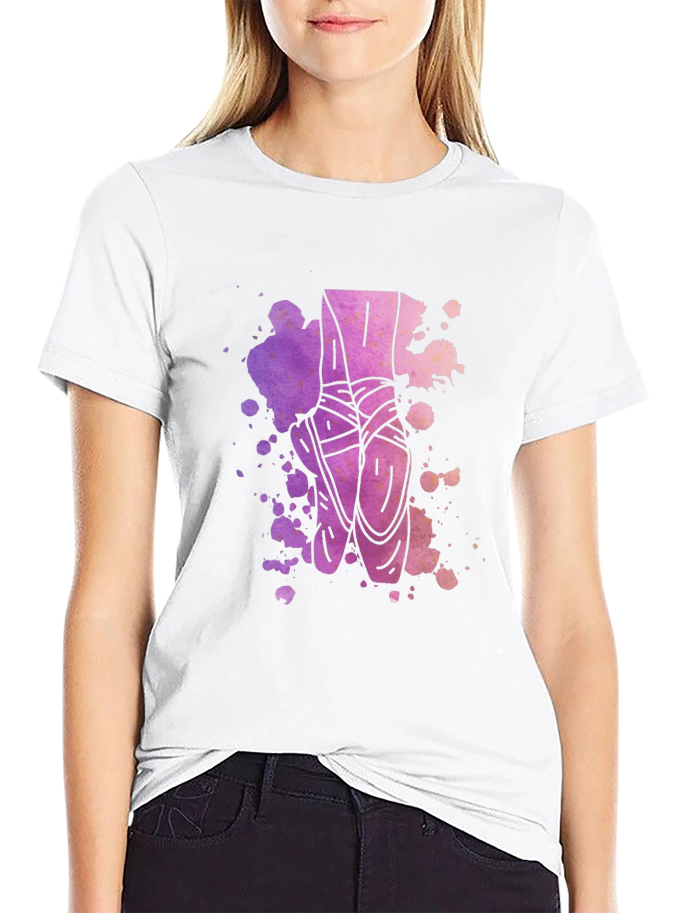 Ballet Pointe Shoes Graphic Tee - Artistic Design