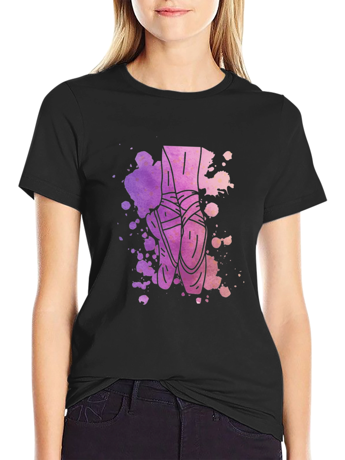 Ballet Pointe Shoes Graphic Tee - Artistic Design
