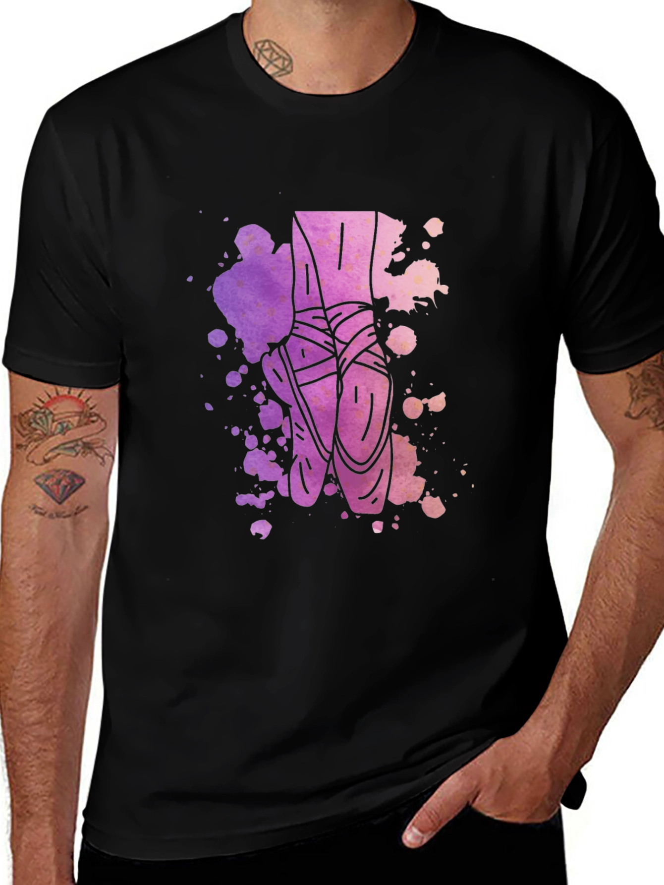 Ballet Pointe Shoes Graphic Tee - Artistic Design